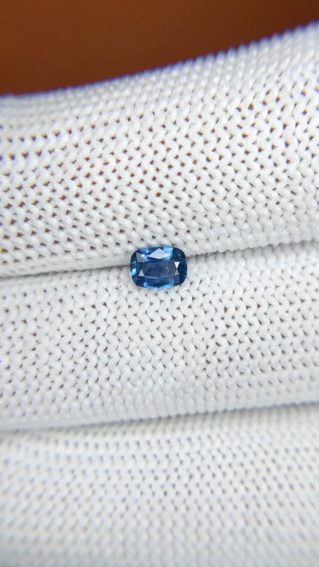 0.43 Ct. Blue Sapphire from Madagascar Size Video