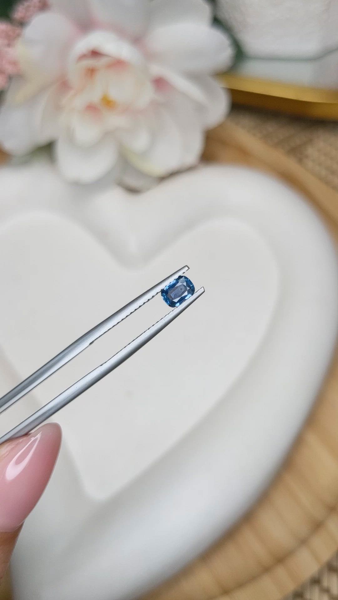 0.43 Ct. Blue Sapphire from Madagascar Size Video