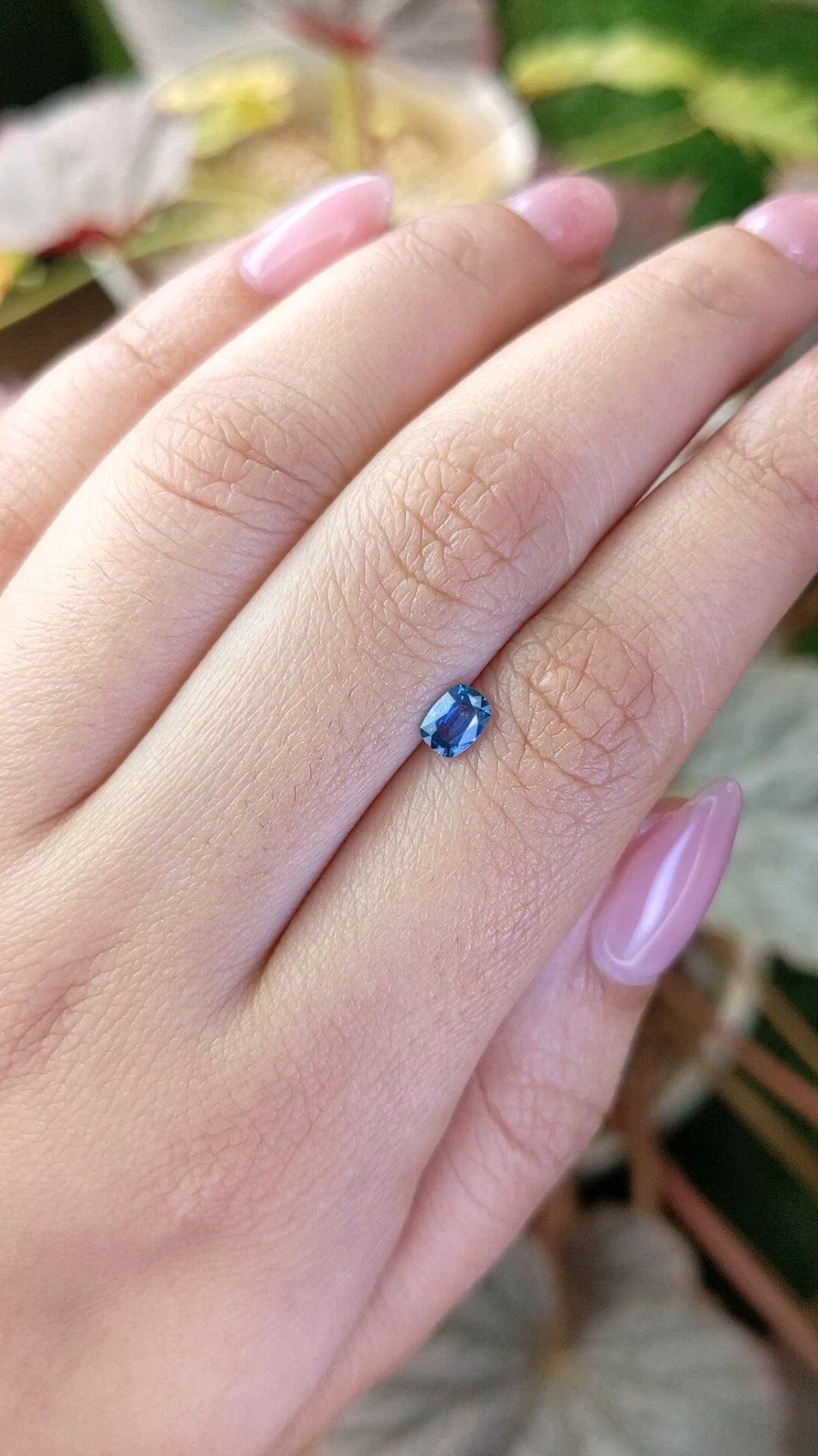 0.43 Ct. Blue Sapphire from Madagascar Size Video