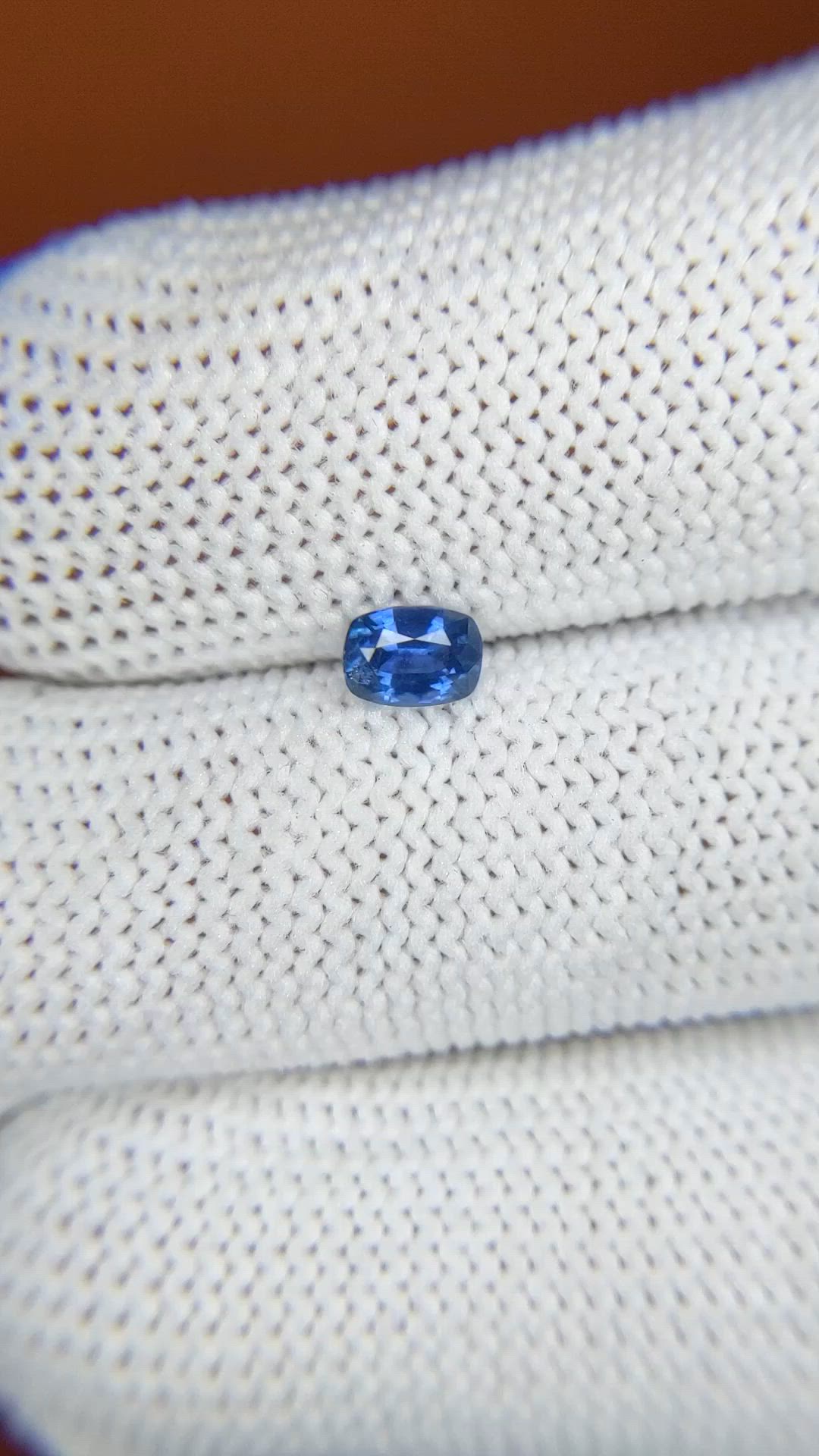 0.45 Ct. Blue Sapphire from Madagascar Size Video