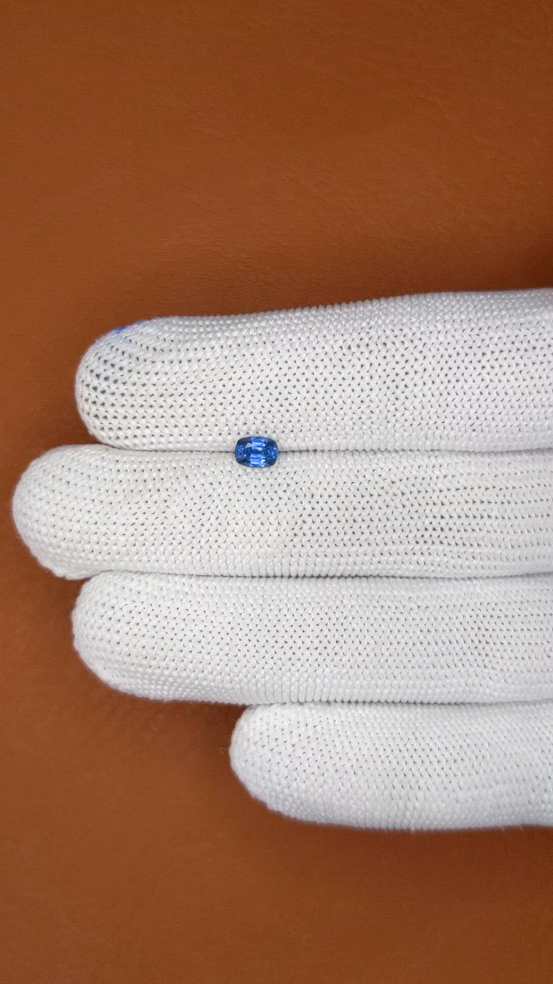 0.45 Ct. Blue Sapphire from Madagascar Size Video