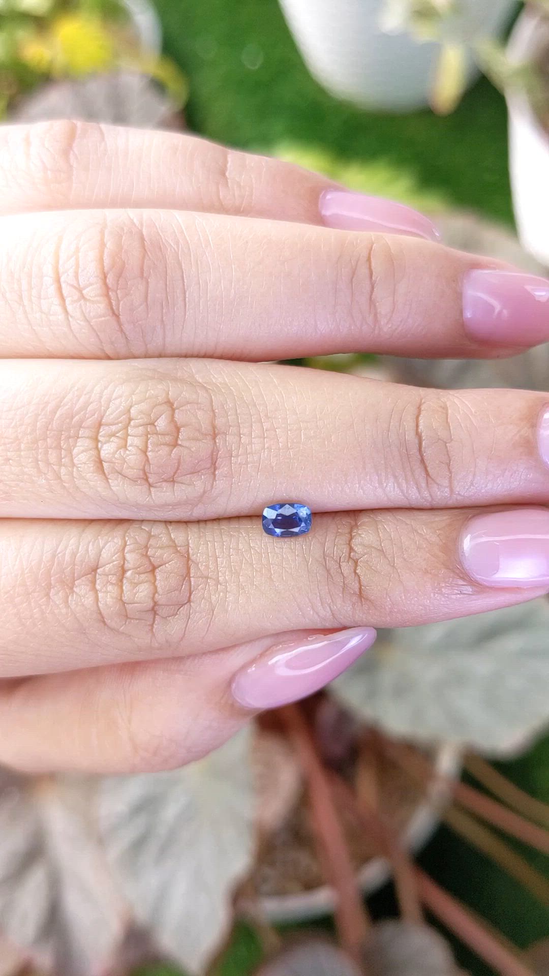 0.45 Ct. Blue Sapphire from Madagascar Size Video