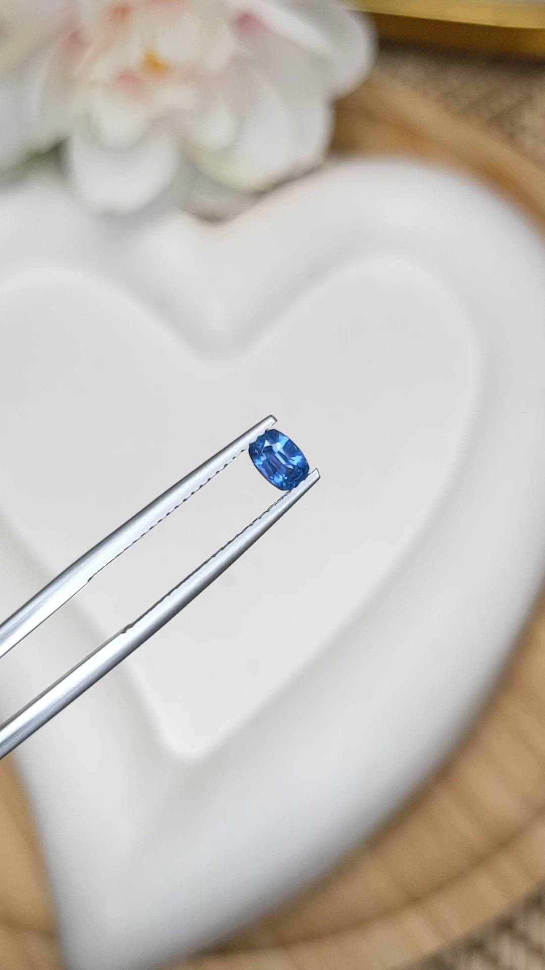 0.45 Ct. Blue Sapphire from Madagascar Size Video