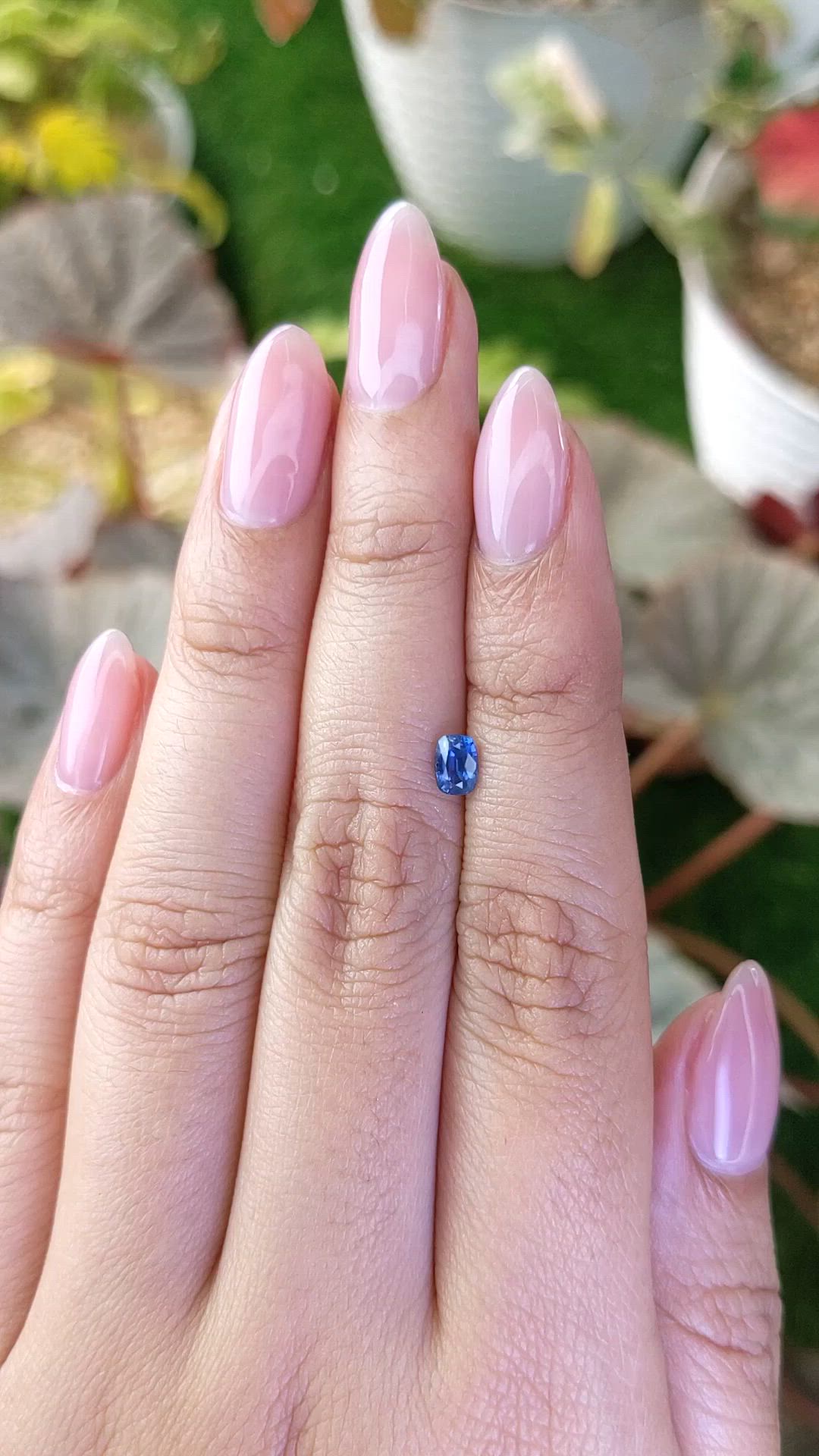 0.45 Ct. Blue Sapphire from Madagascar Size Video
