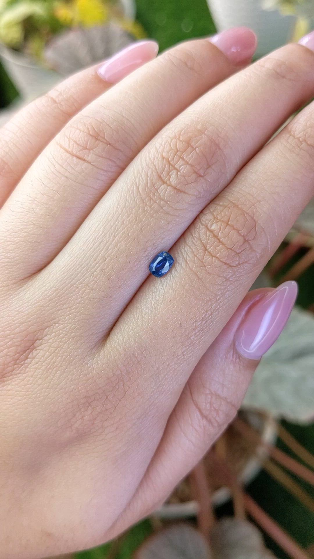 0.45 Ct. Blue Sapphire from Madagascar Size Video