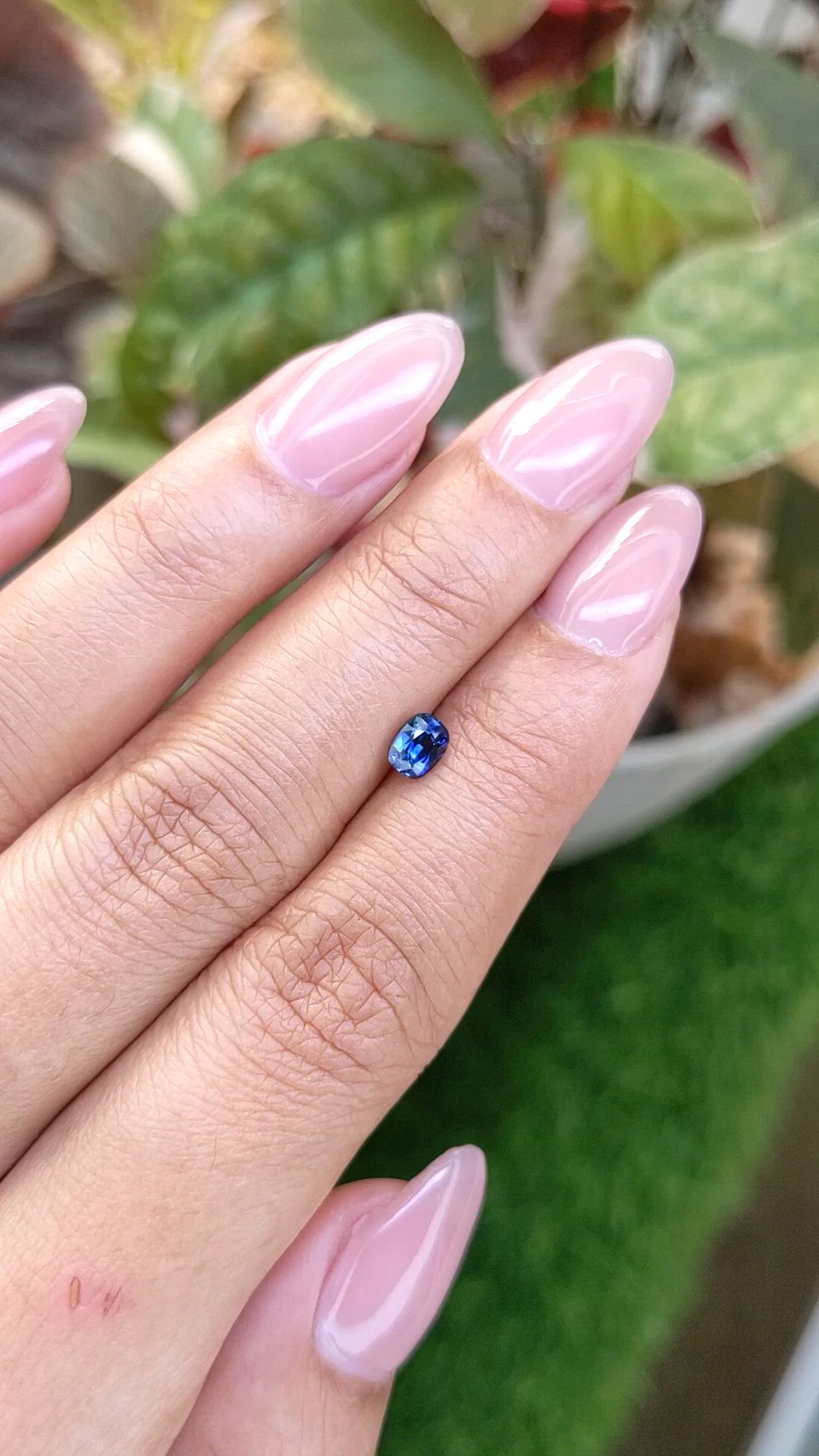 0.55 Ct. Blue Sapphire from Madagascar Size Video