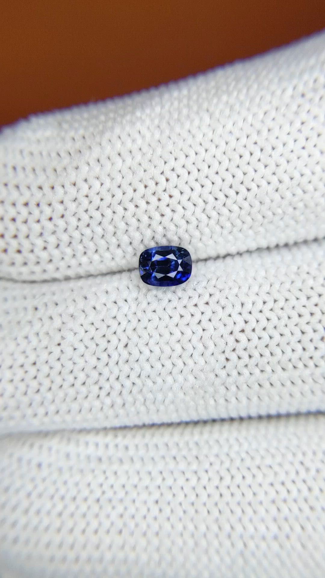 0.55 Ct. Blue Sapphire from Madagascar Size Video