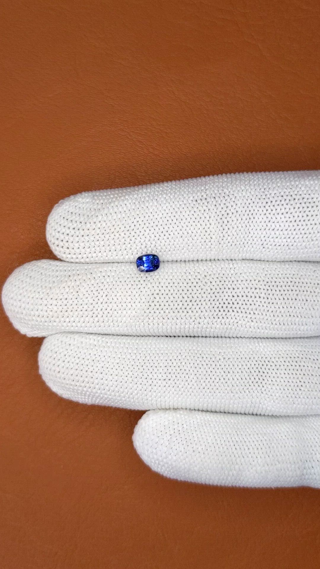 0.55 Ct. Blue Sapphire from Madagascar Size Video