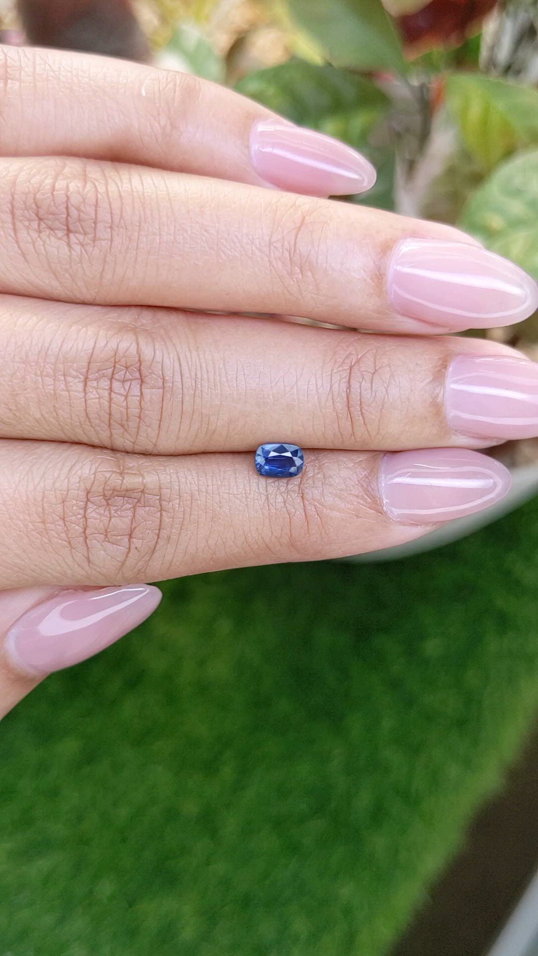 0.62 Ct. Blue Sapphire from Madagascar Size Video