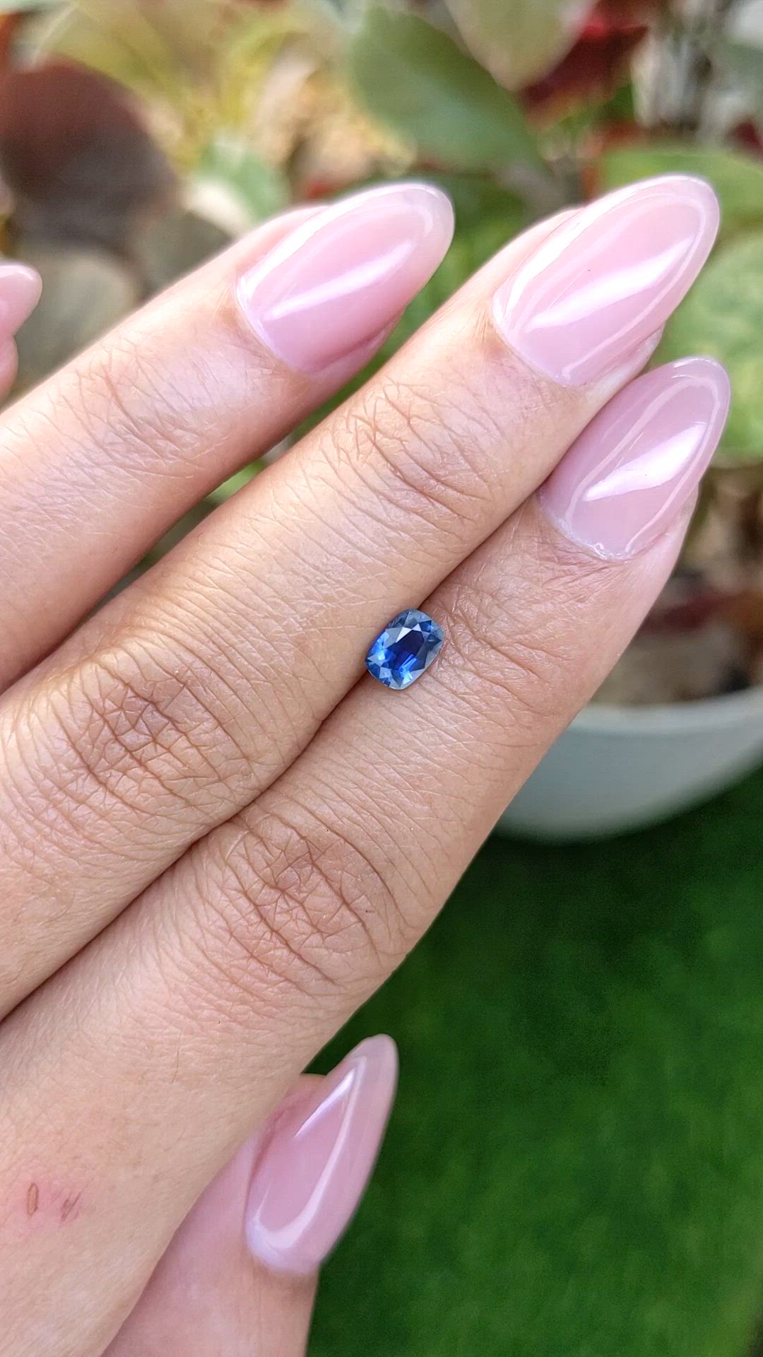 0.62 Ct. Blue Sapphire from Madagascar Size Video