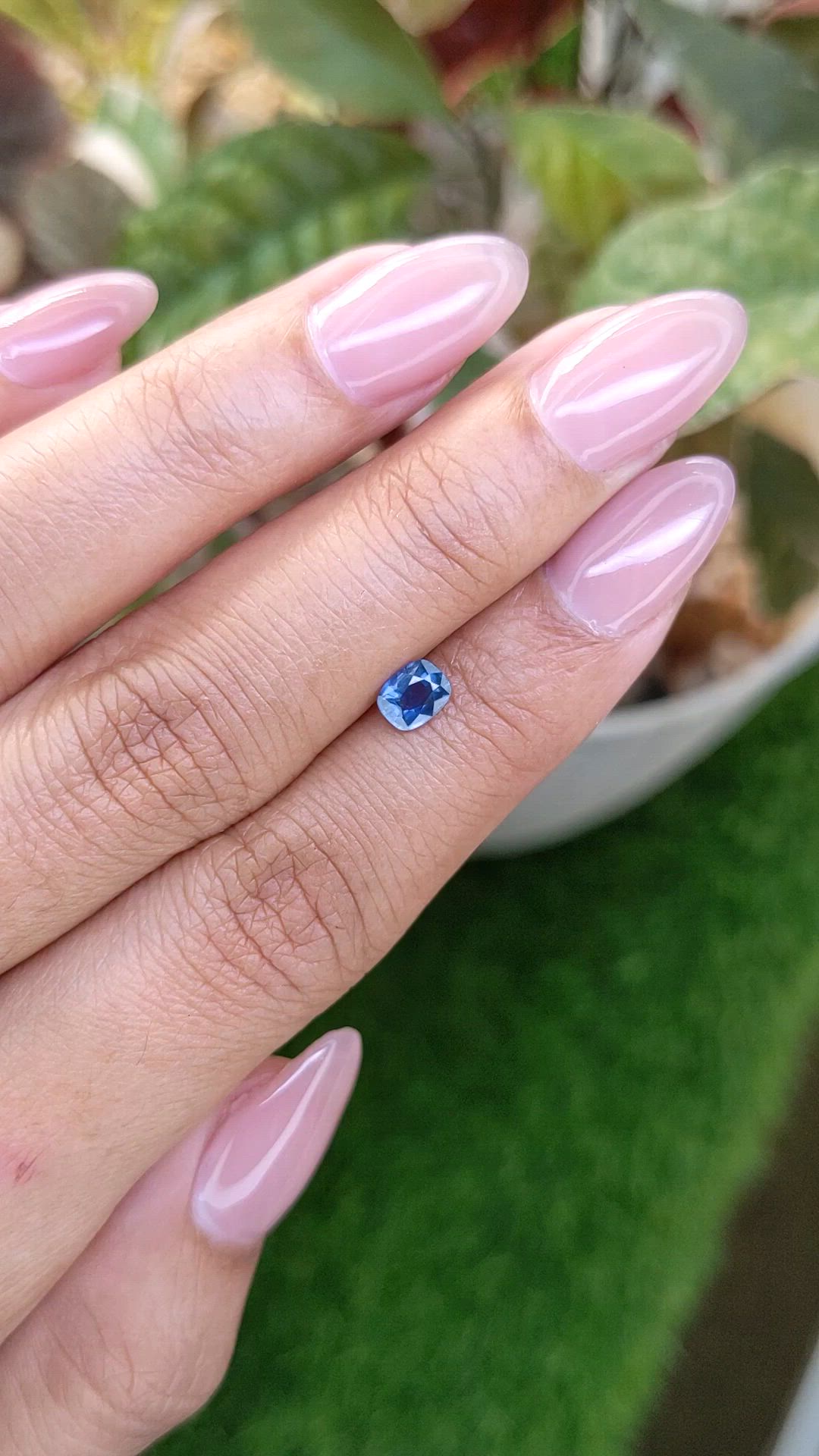 0.54 Ct. Blue Sapphire from Madagascar Size Video