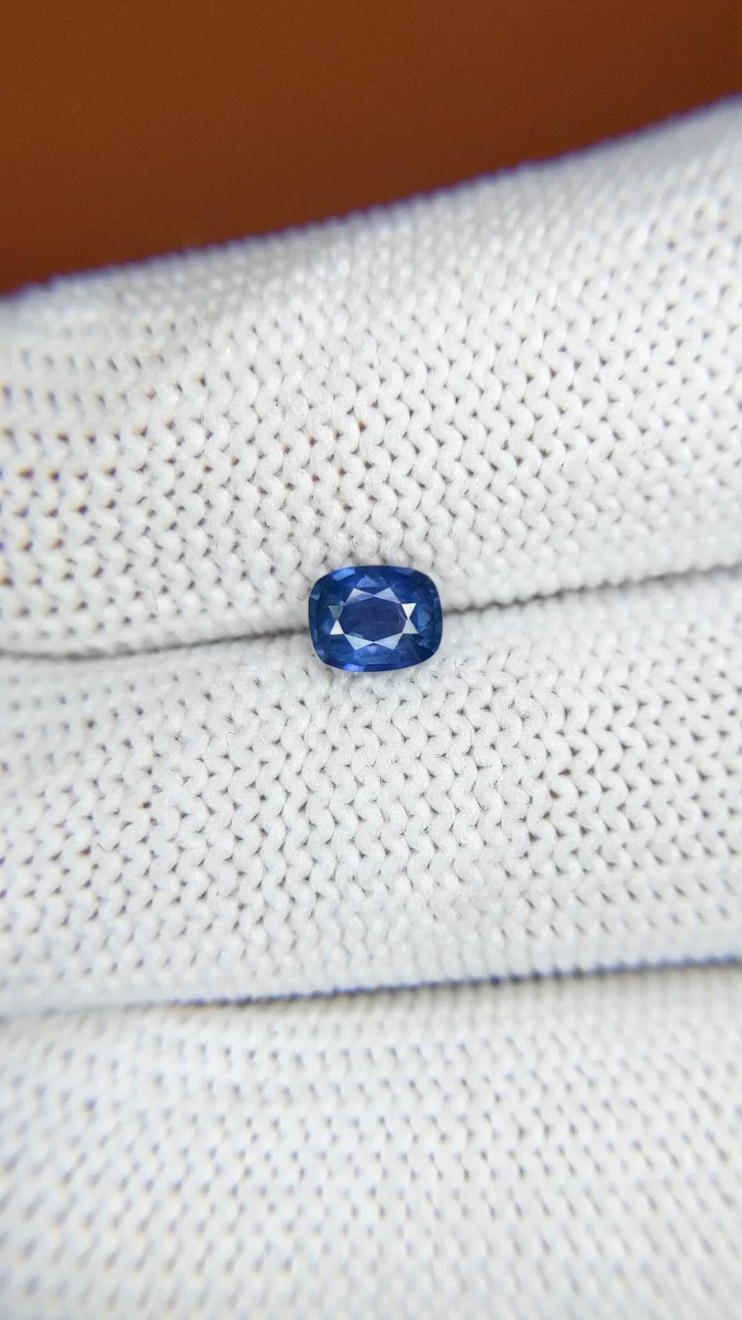 0.54 Ct. Blue Sapphire from Madagascar Size Video