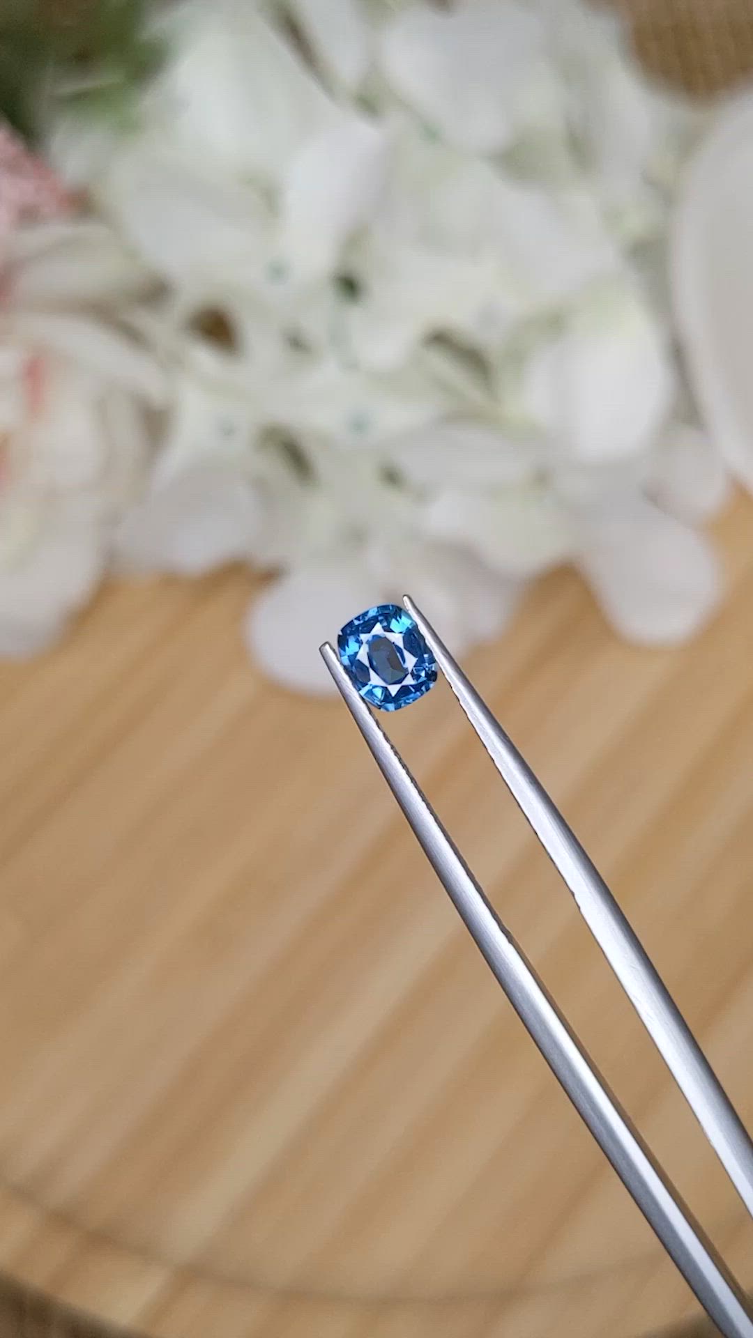 0.79 Ct. Greenish Blue Sapphire from Madagascar Size Video