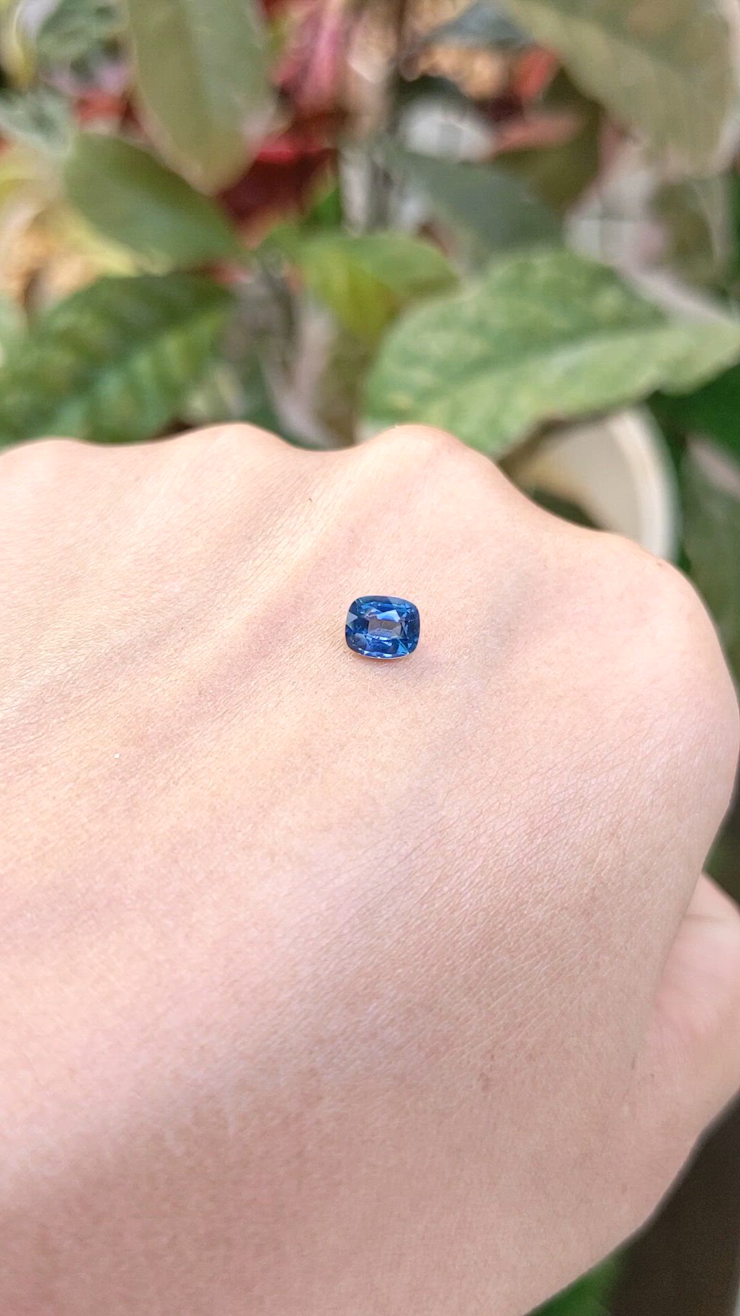 0.79 Ct. Greenish Blue Sapphire from Madagascar Size Video