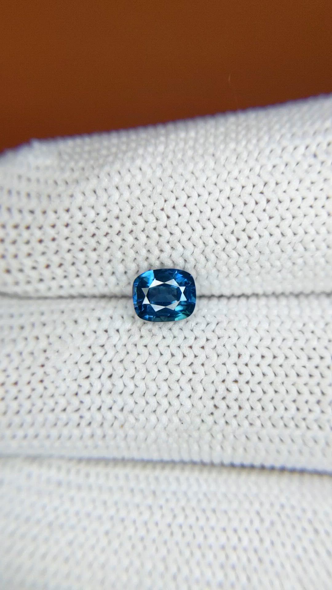 0.79 Ct. Greenish Blue Sapphire from Madagascar Size Video