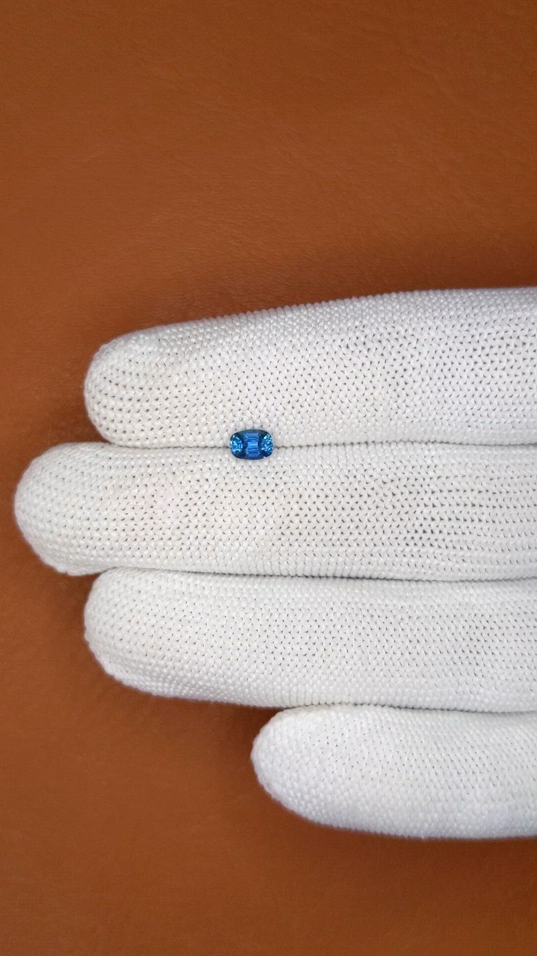 0.49 Ct. Blue Sapphire from Madagascar Size Video