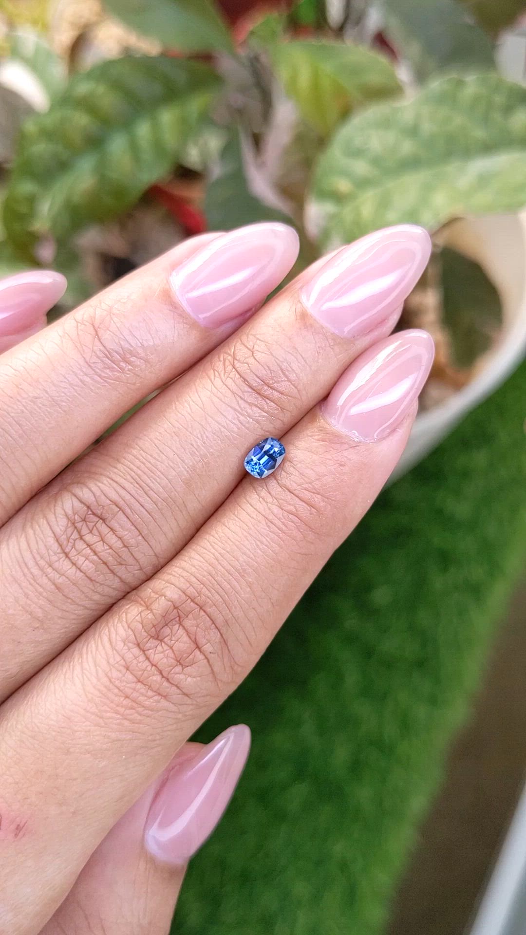 0.49 Ct. Blue Sapphire from Madagascar Size Video