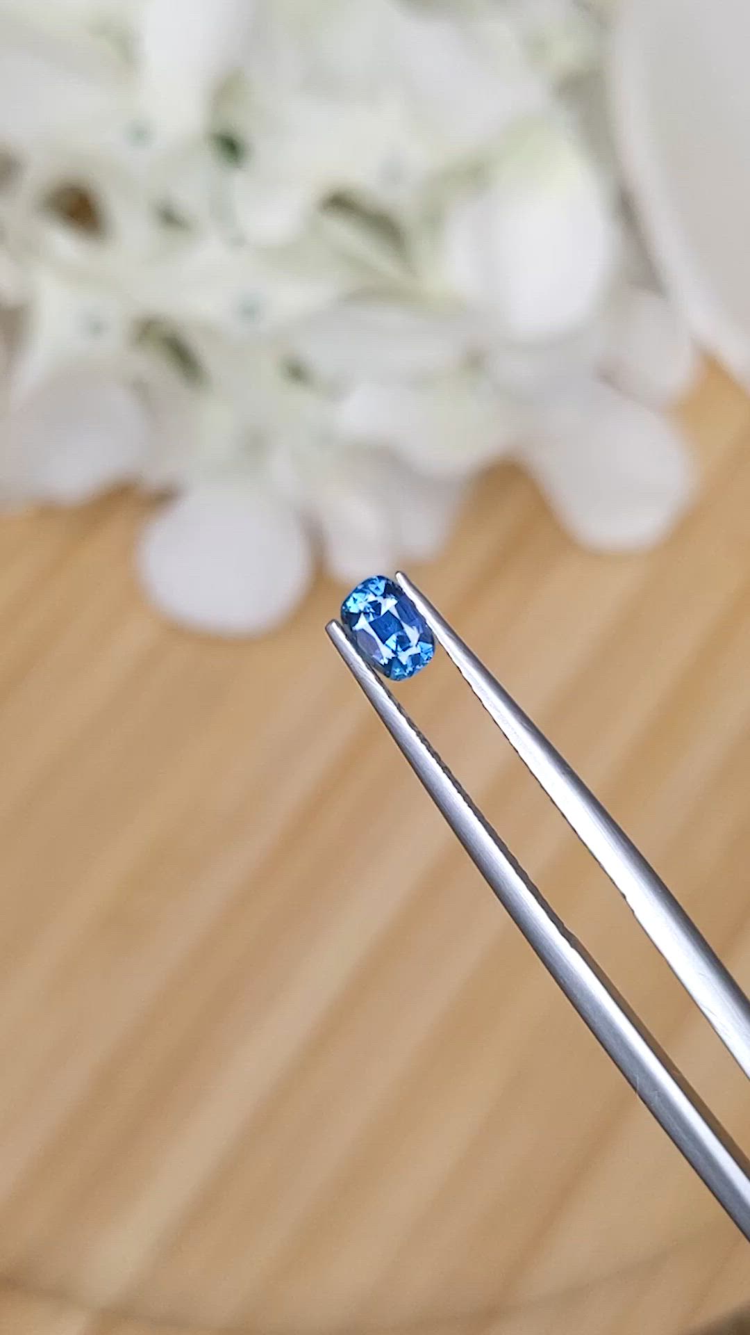0.49 Ct. Blue Sapphire from Madagascar Size Video
