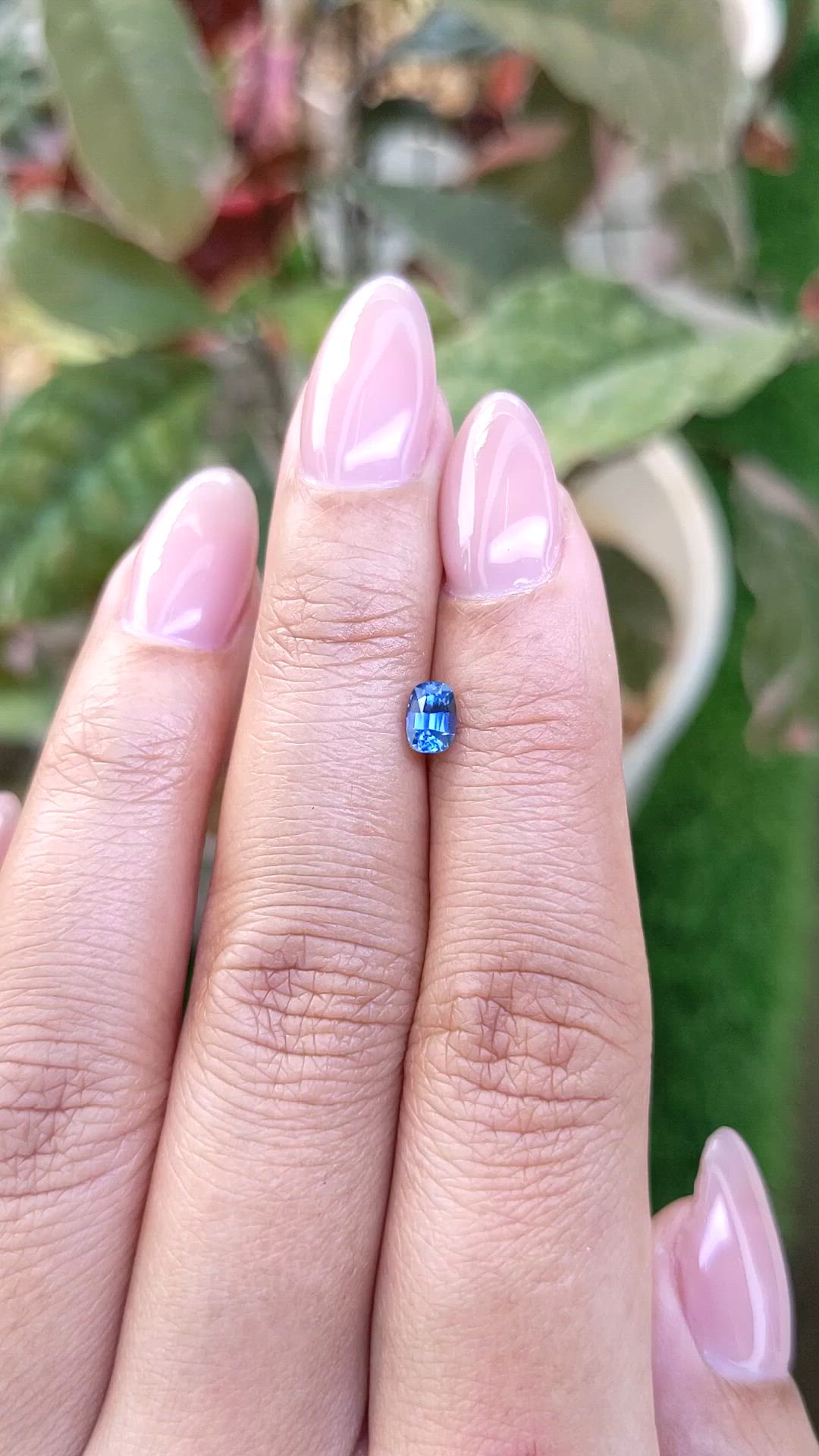 0.49 Ct. Blue Sapphire from Madagascar Size Video