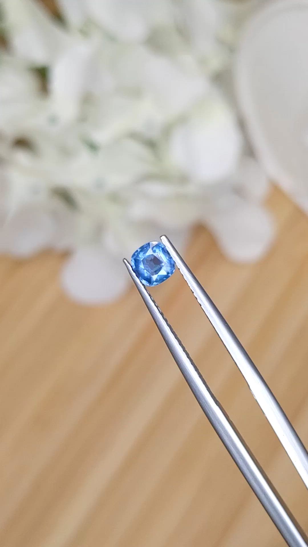 0.63 Ct. Blue Sapphire from Madagascar Size Video