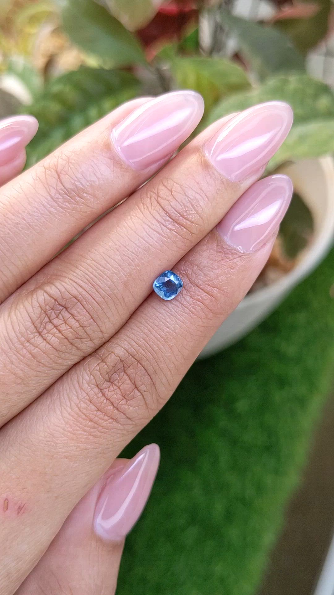 0.63 Ct. Blue Sapphire from Madagascar Size Video