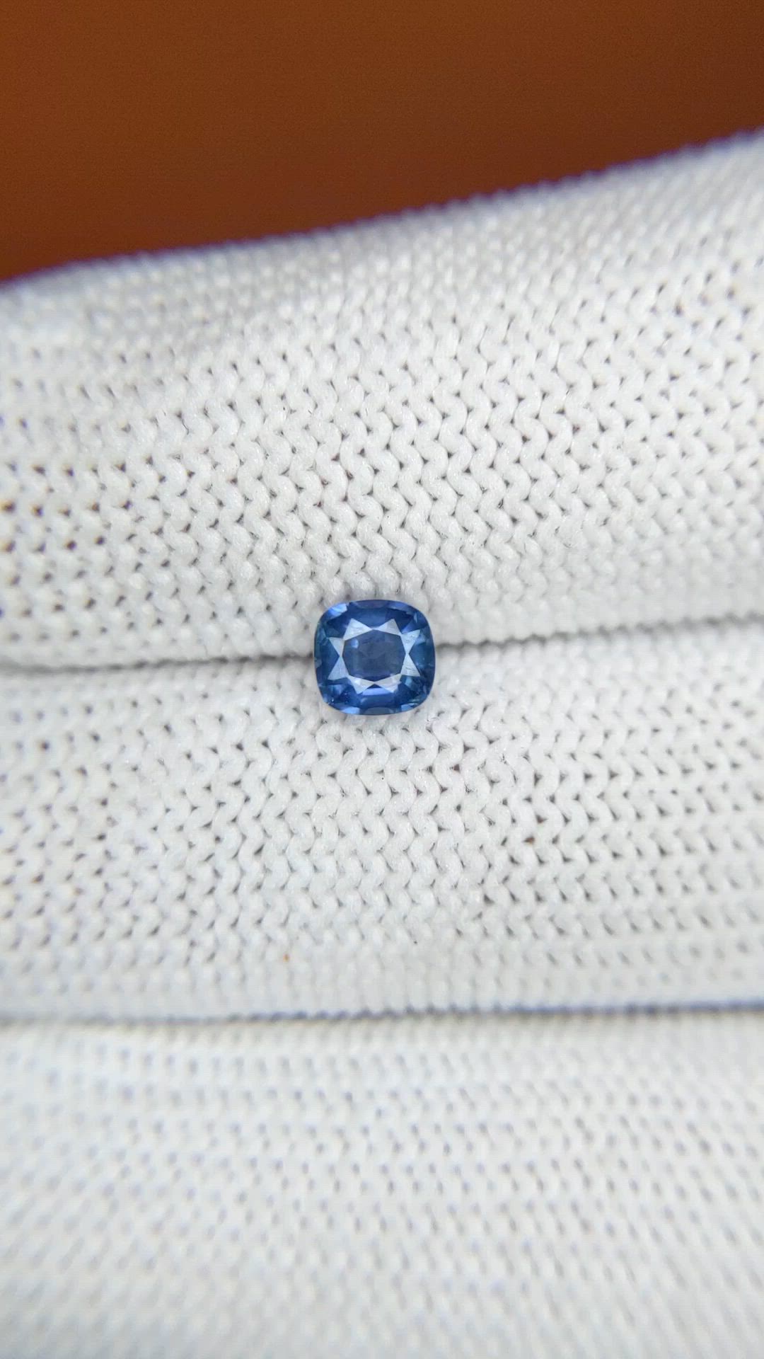 0.63 Ct. Blue Sapphire from Madagascar Size Video