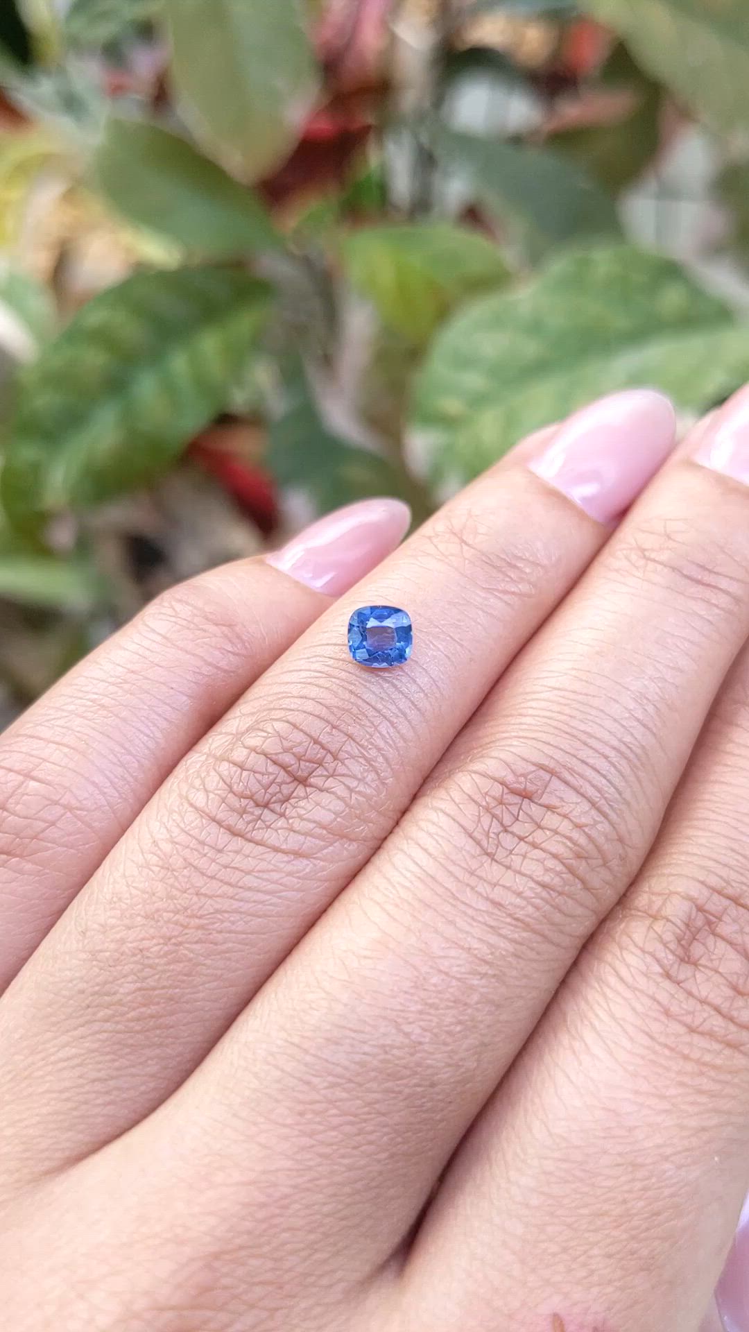 0.63 Ct. Blue Sapphire from Madagascar Size Video