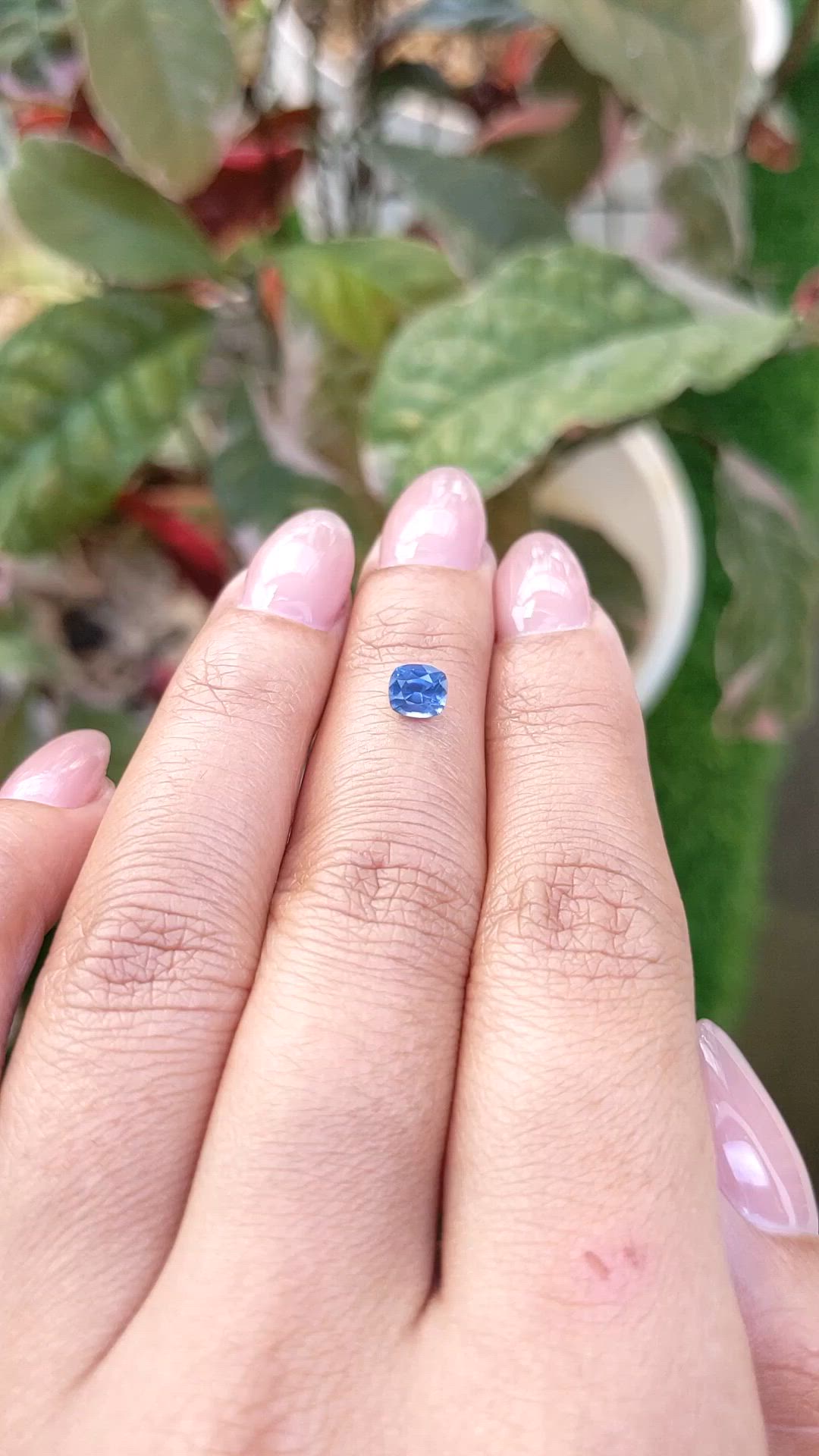 0.63 Ct. Blue Sapphire from Madagascar Size Video