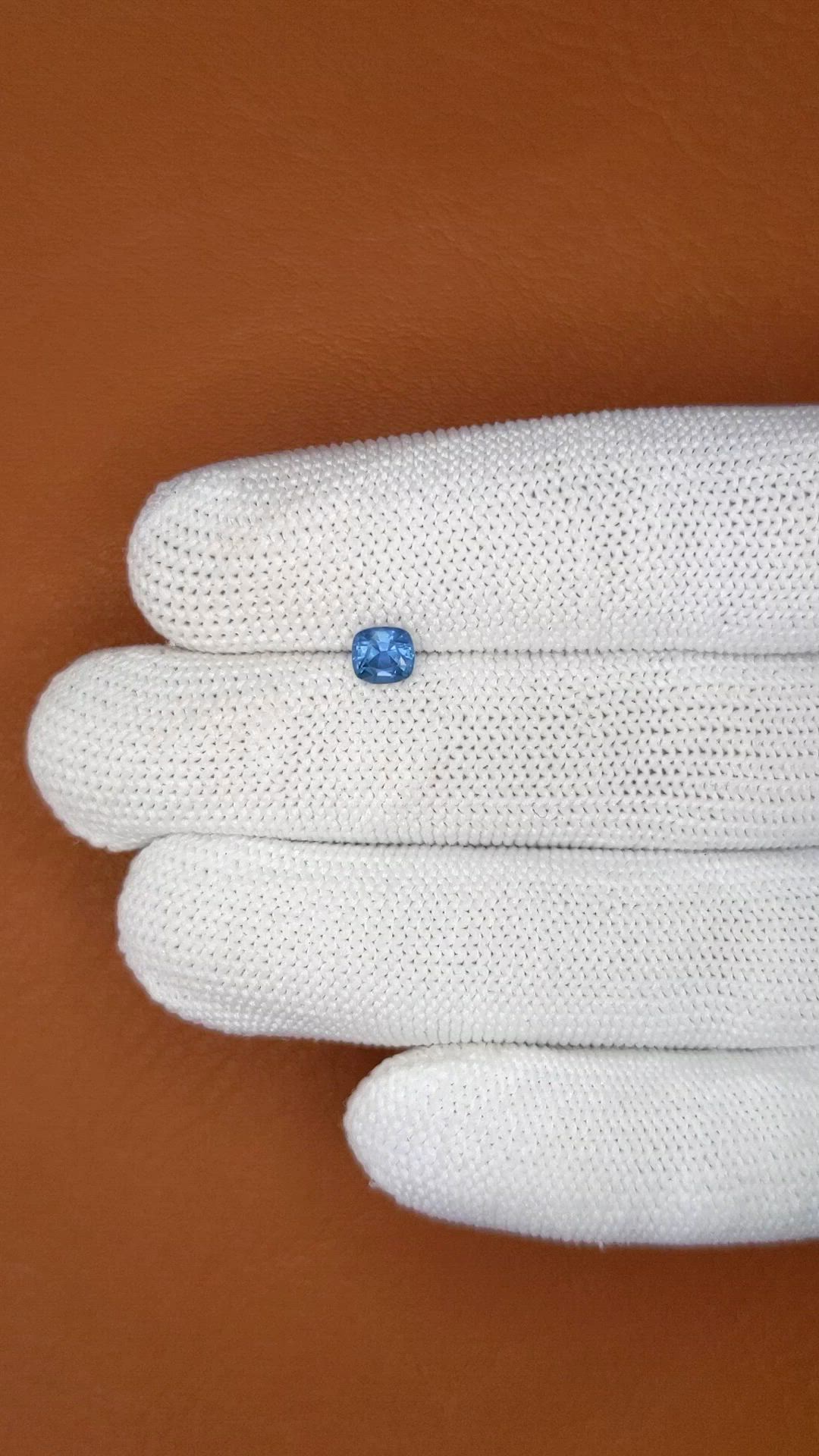 0.63 Ct. Blue Sapphire from Madagascar Size Video