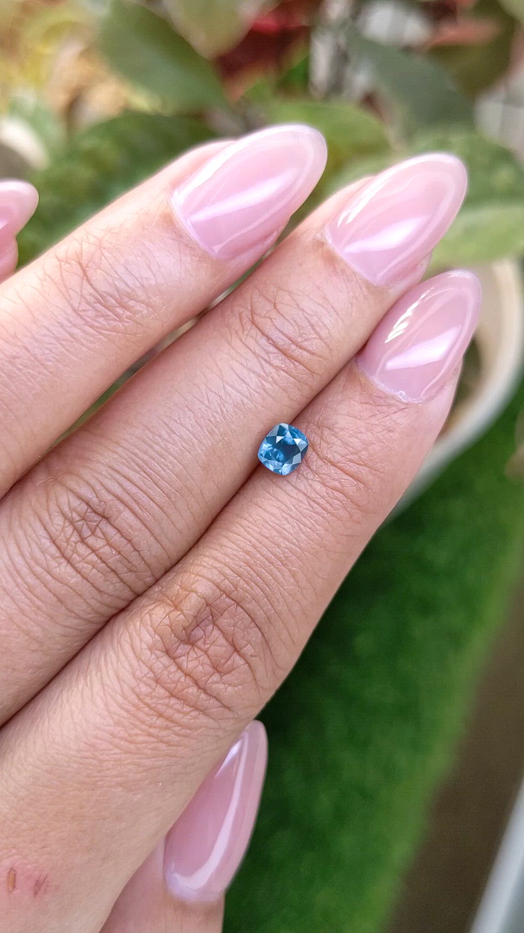 0.63 Ct. Blue Sapphire from Madagascar Size Video