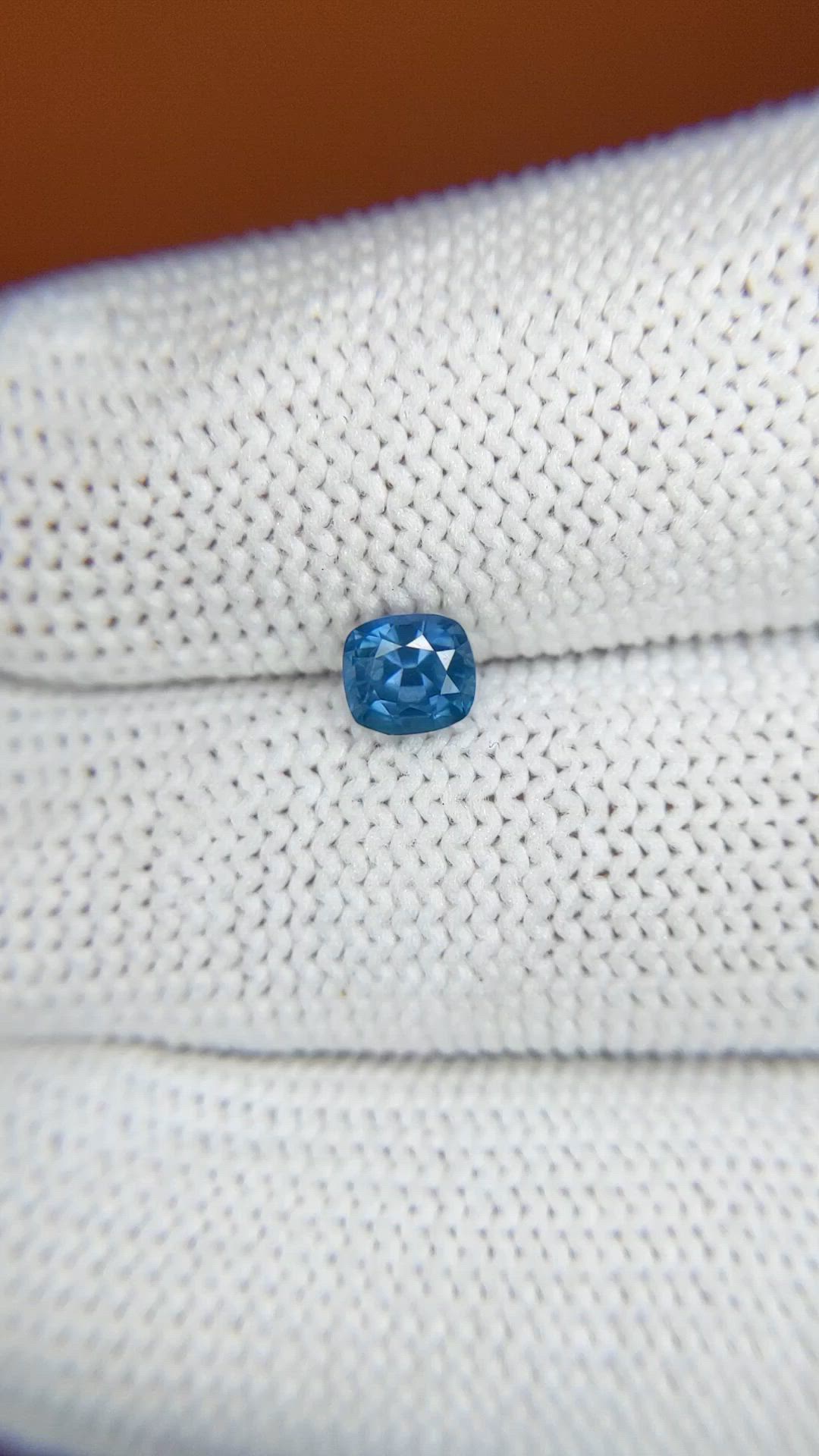 0.63 Ct. Blue Sapphire from Madagascar Size Video