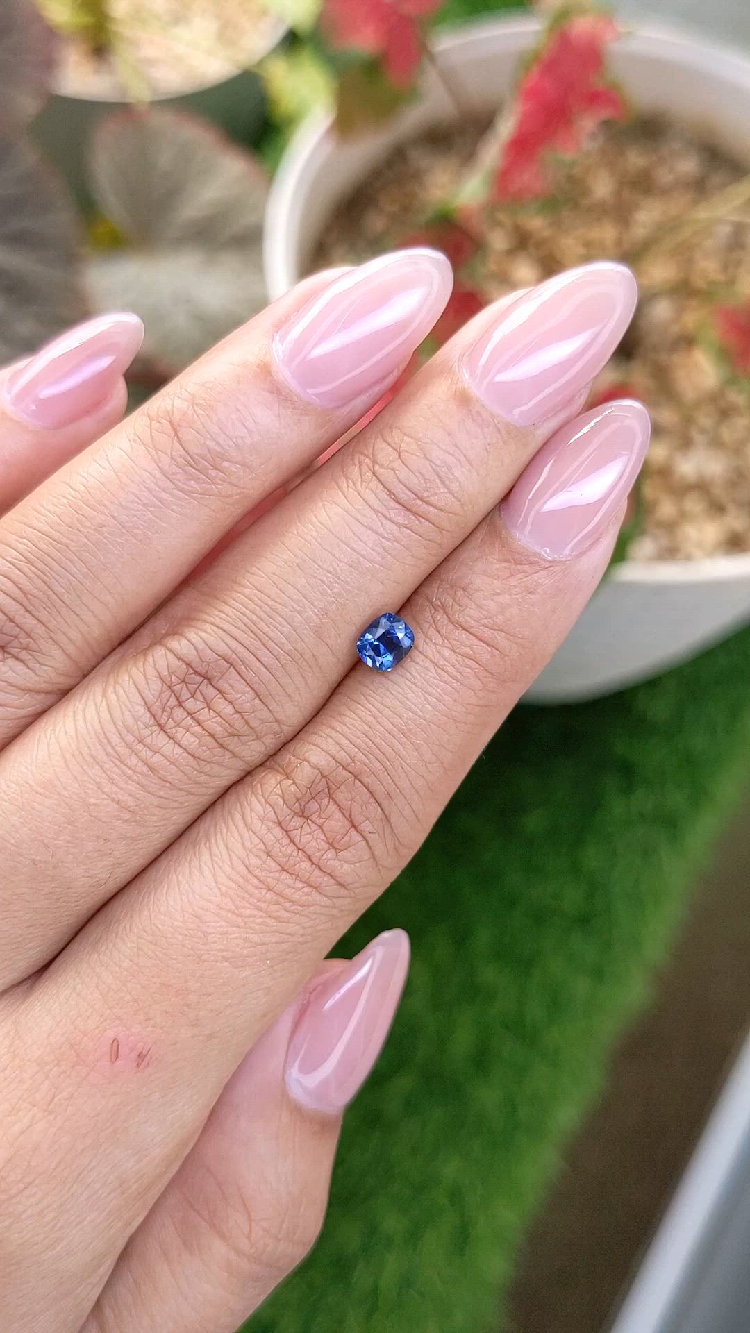 0.73 Ct. Blue Sapphire from Madagascar Size Video
