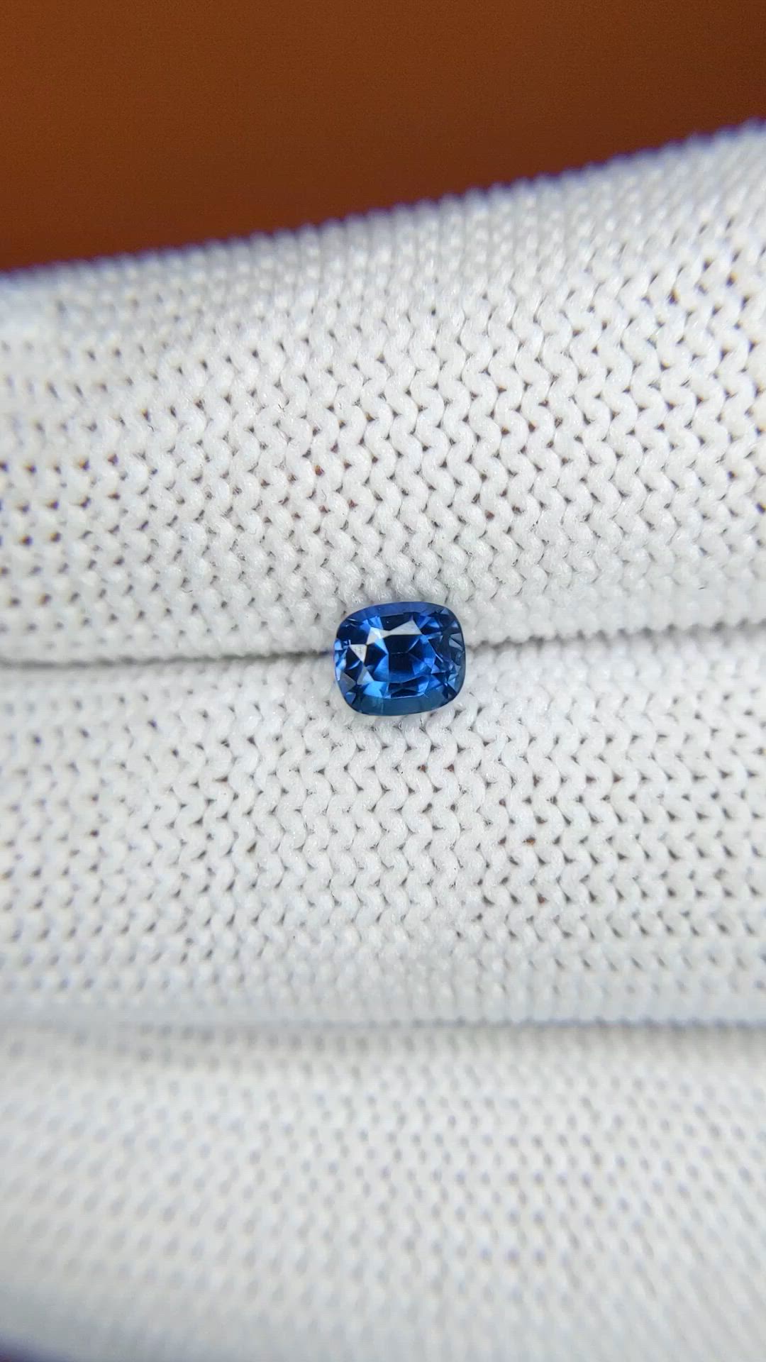 0.73 Ct. Blue Sapphire from Madagascar Size Video