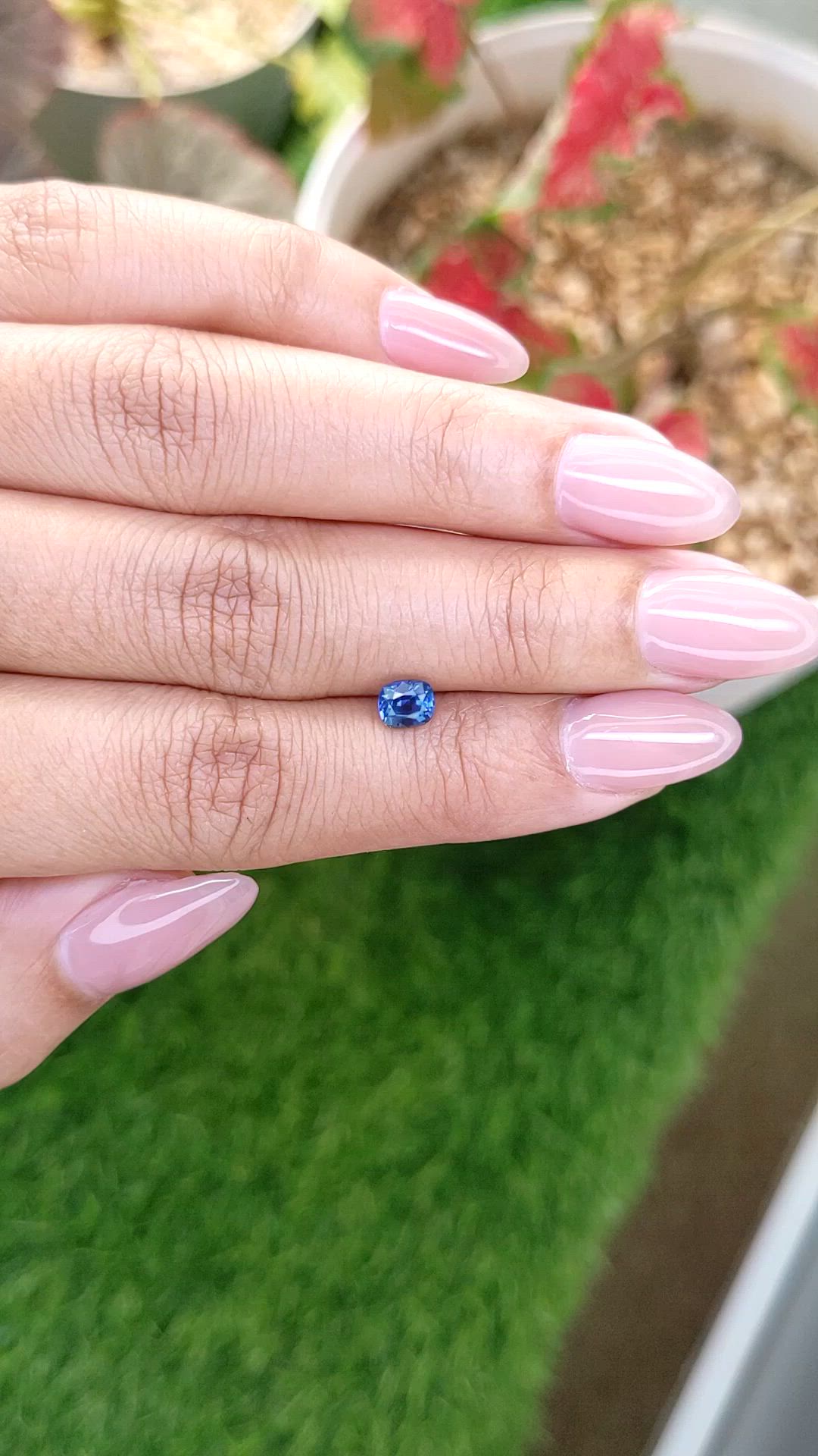 0.73 Ct. Blue Sapphire from Madagascar Size Video