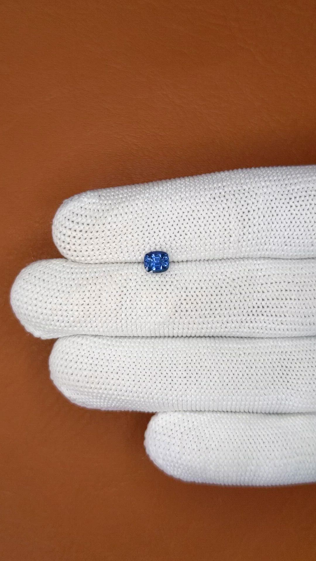 0.73 Ct. Blue Sapphire from Madagascar Size Video