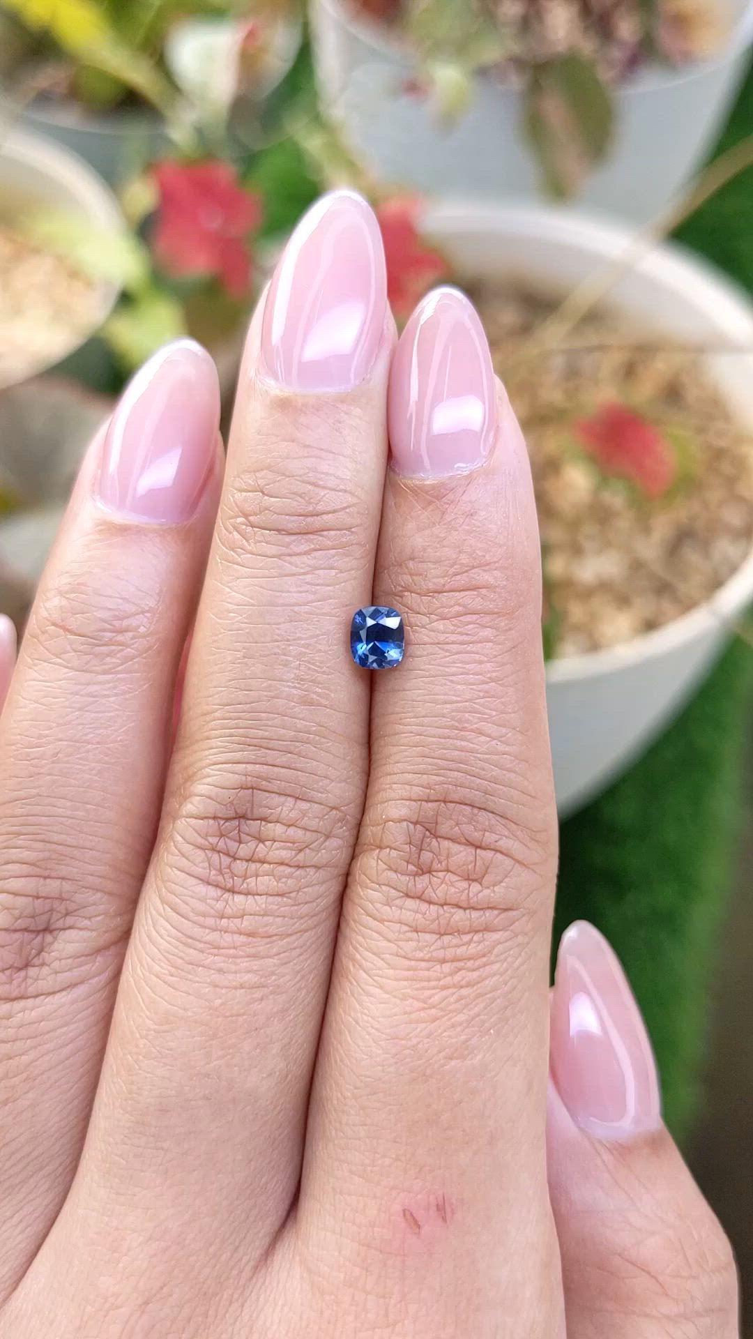 0.73 Ct. Blue Sapphire from Madagascar Size Video