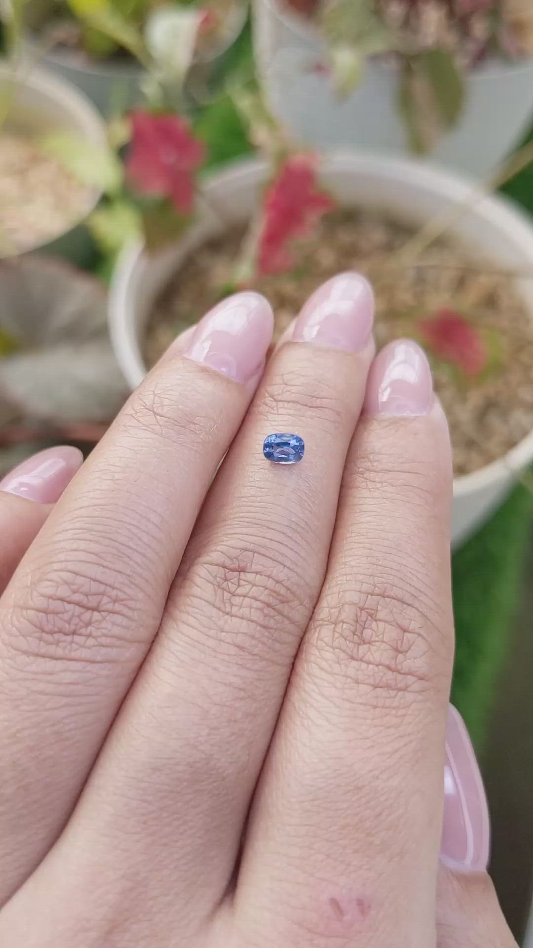 0.41 Ct. Blue Sapphire from Madagascar Size Video