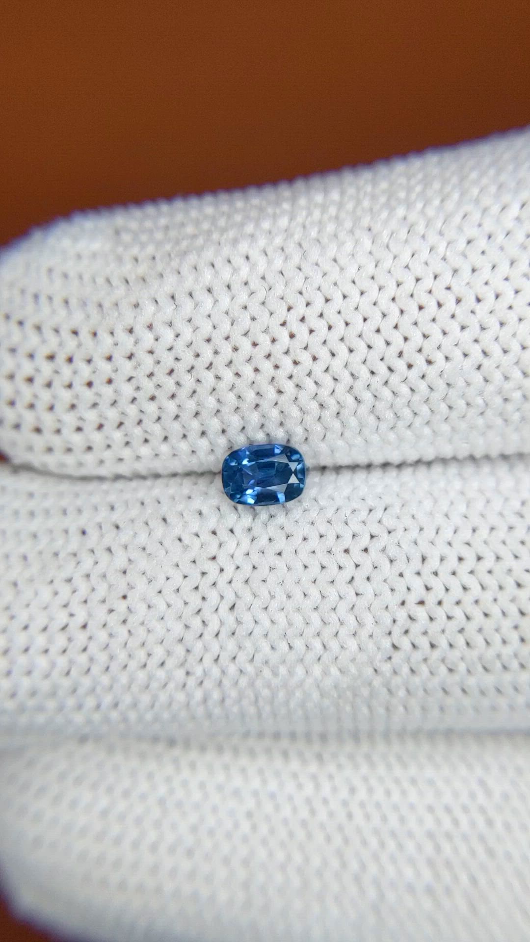 0.41 Ct. Blue Sapphire from Madagascar Size Video