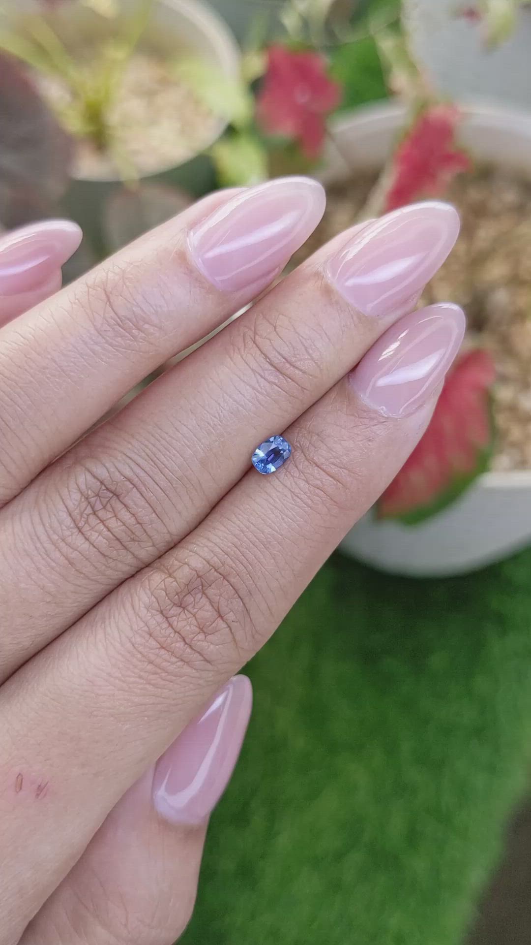 0.41 Ct. Blue Sapphire from Madagascar Size Video