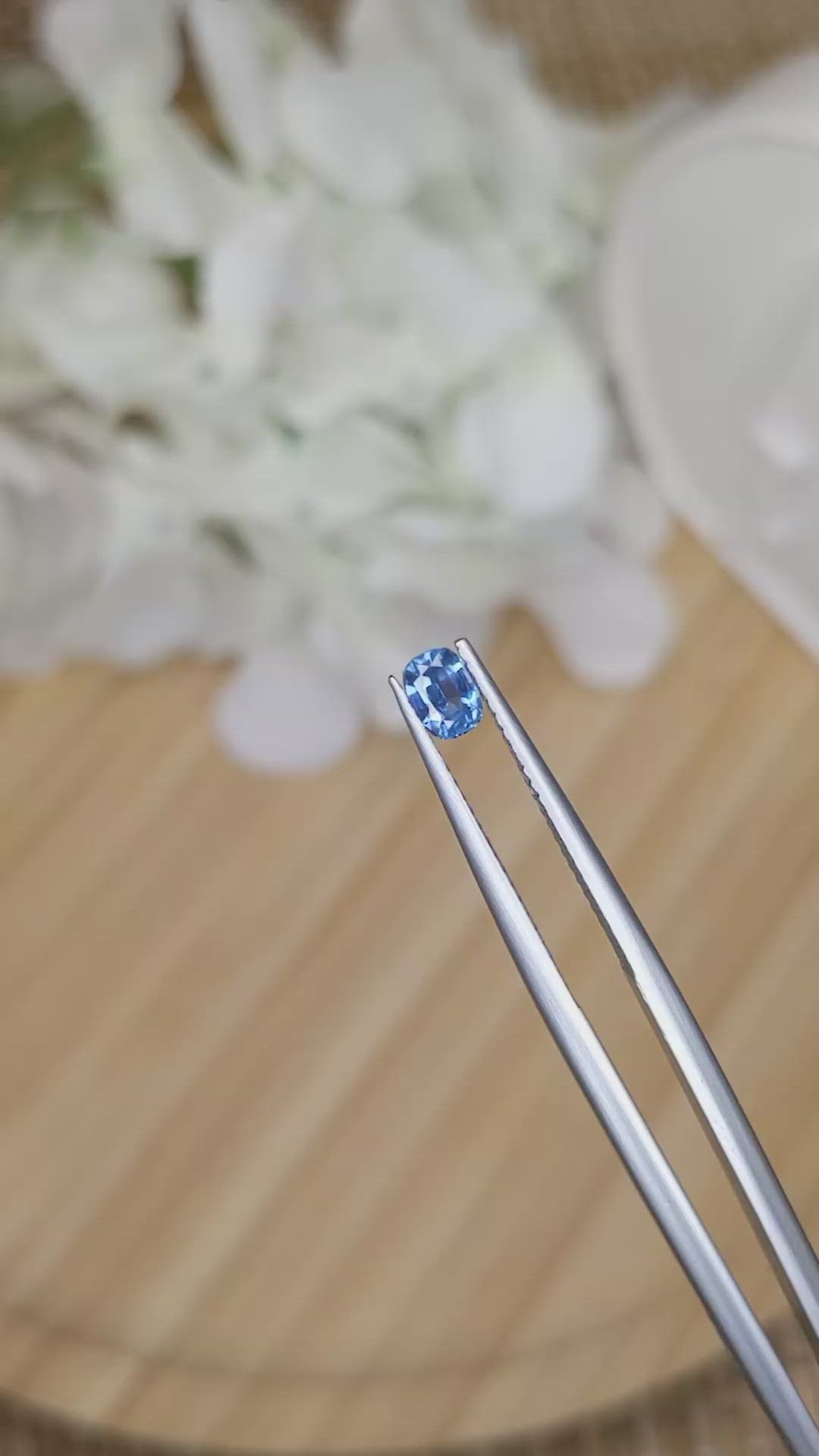 0.41 Ct. Blue Sapphire from Madagascar Size Video