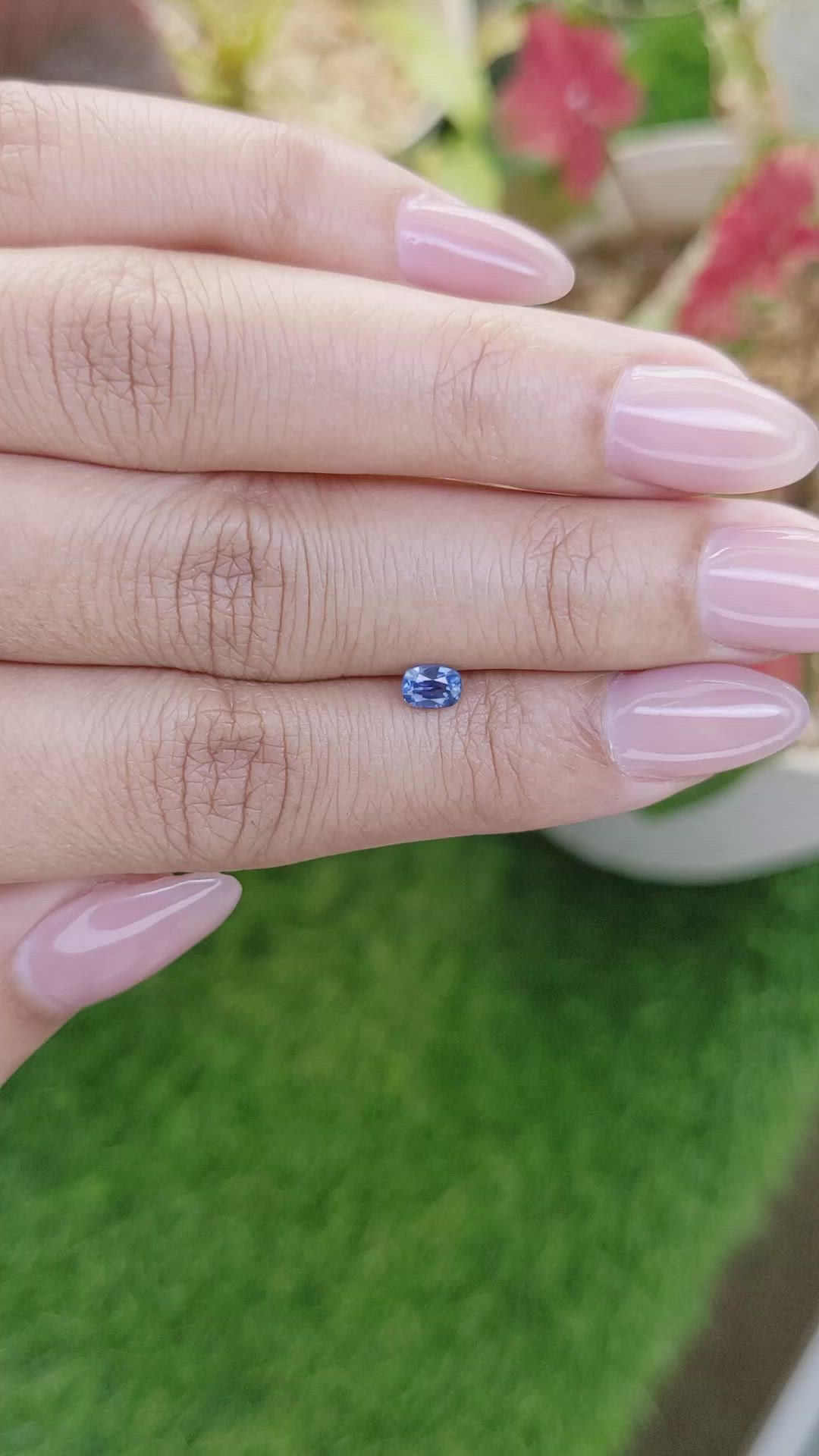 0.41 Ct. Blue Sapphire from Madagascar Size Video