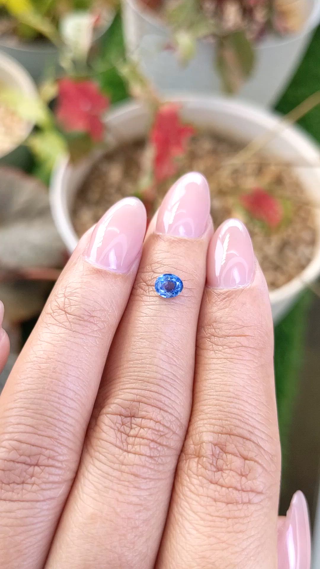 0.49 Ct. Blue Sapphire from Madagascar Size Video