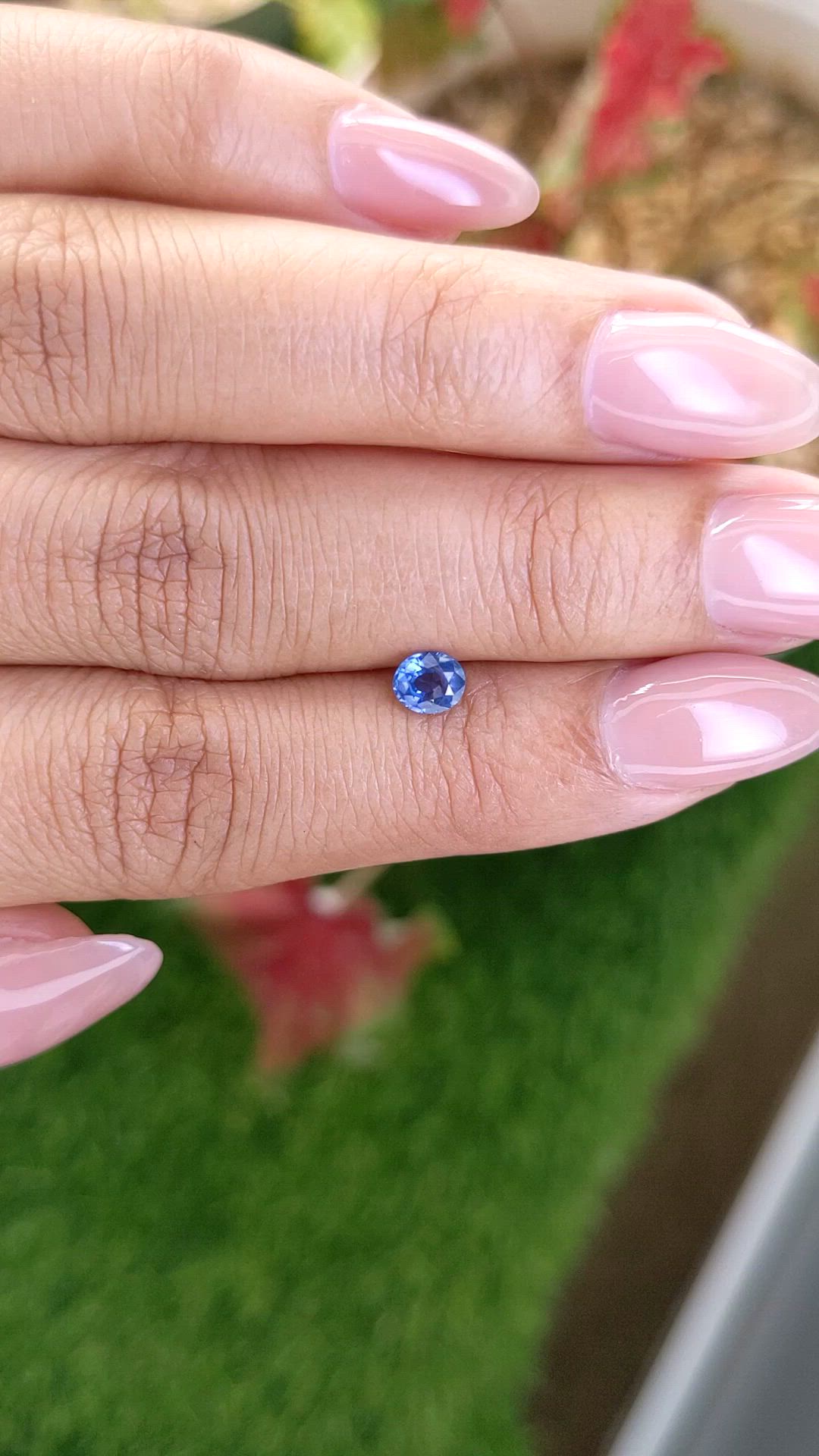0.49 Ct. Blue Sapphire from Madagascar Size Video