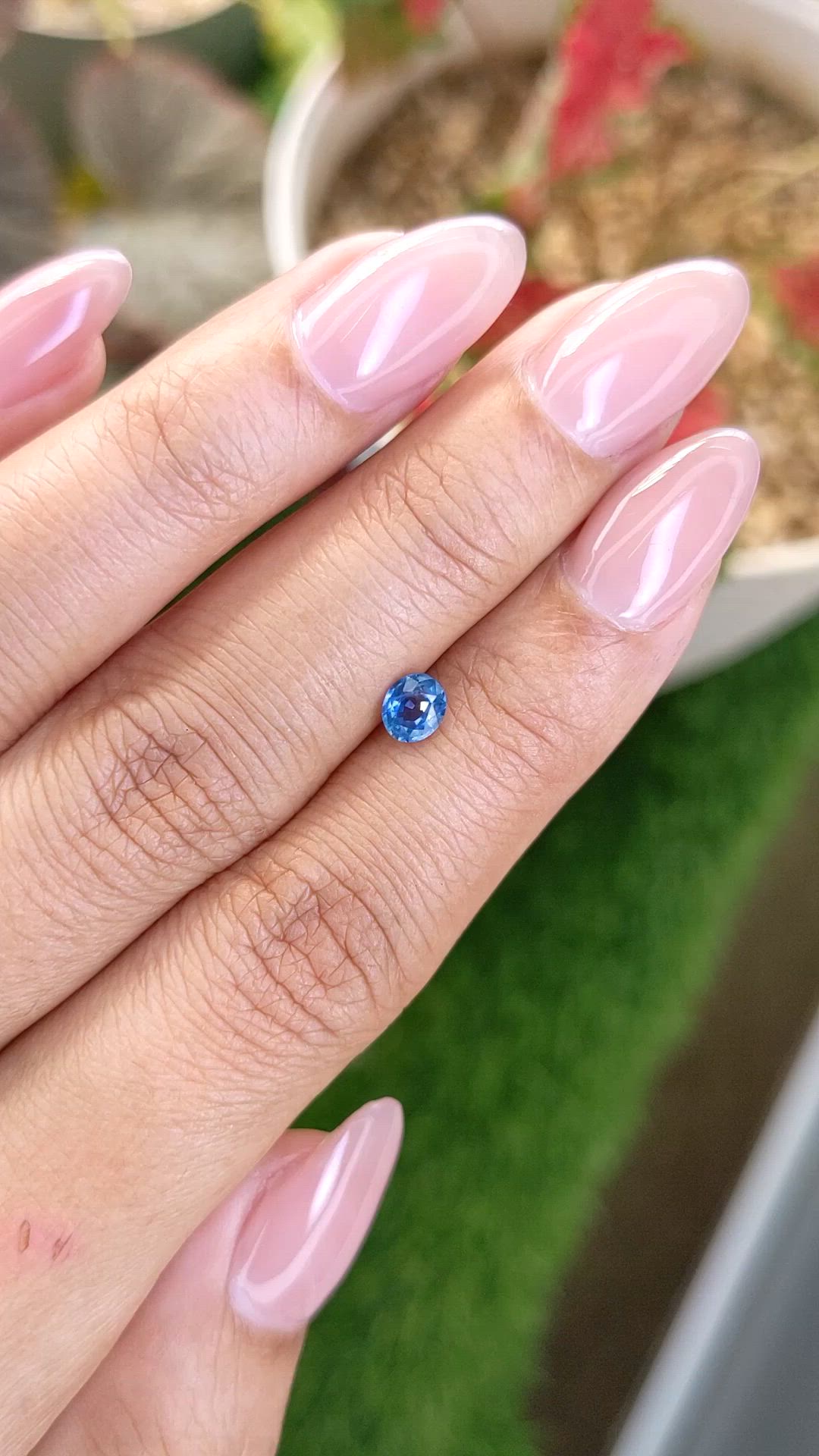 0.49 Ct. Blue Sapphire from Madagascar Size Video