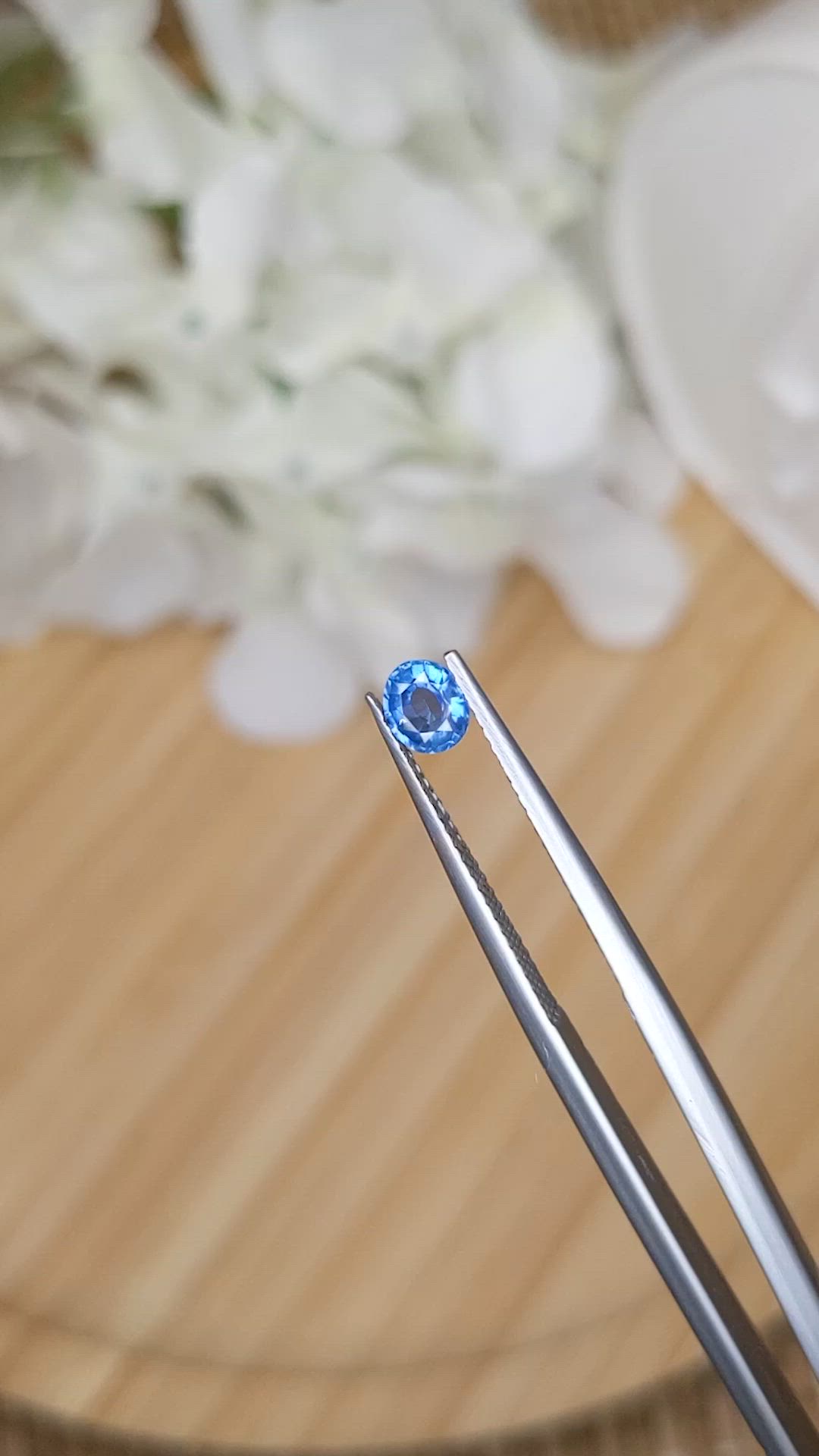 0.49 Ct. Blue Sapphire from Madagascar Size Video