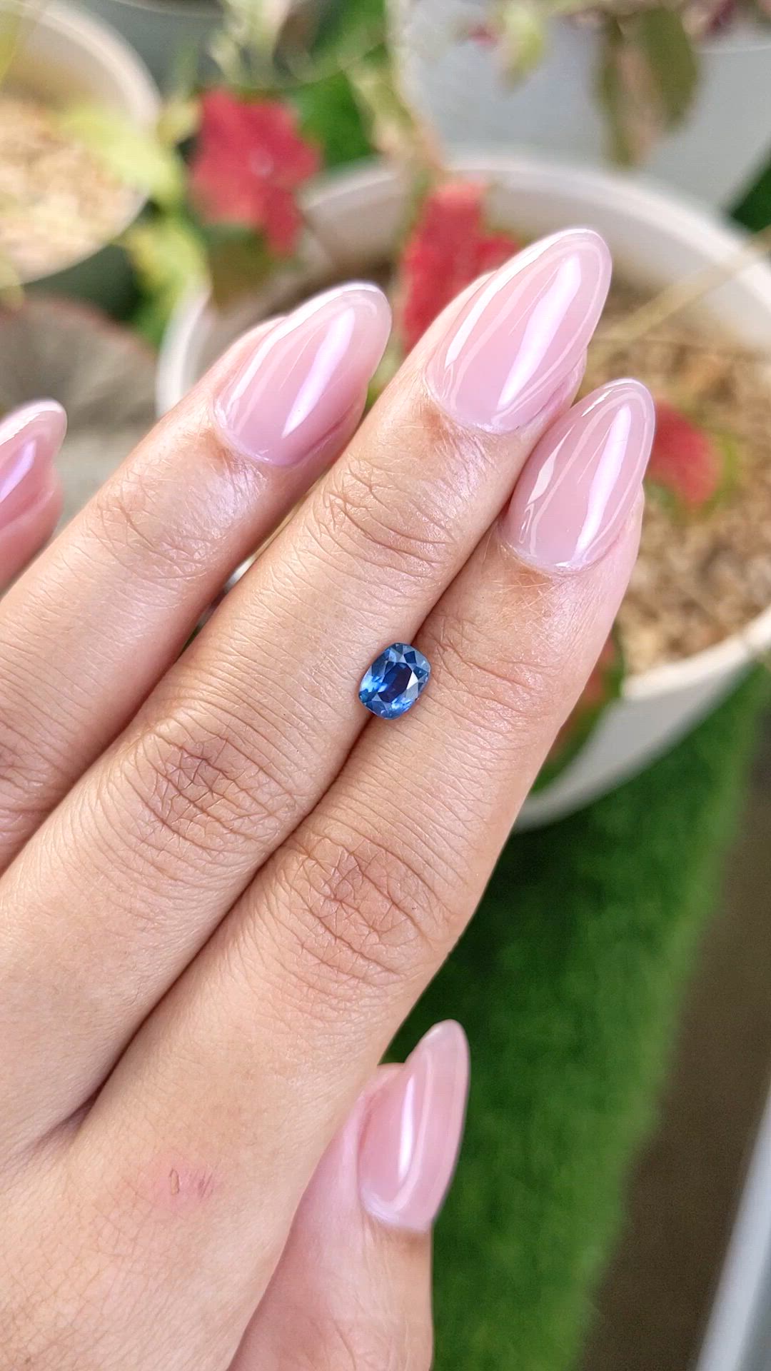 0.82 Ct. Blue Sapphire from Madagascar Size Video