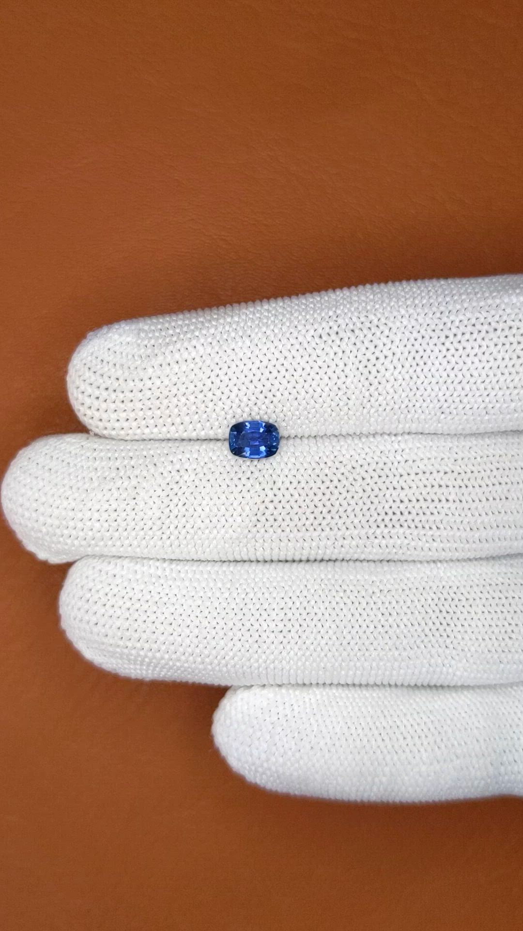 0.82 Ct. Blue Sapphire from Madagascar Size Video