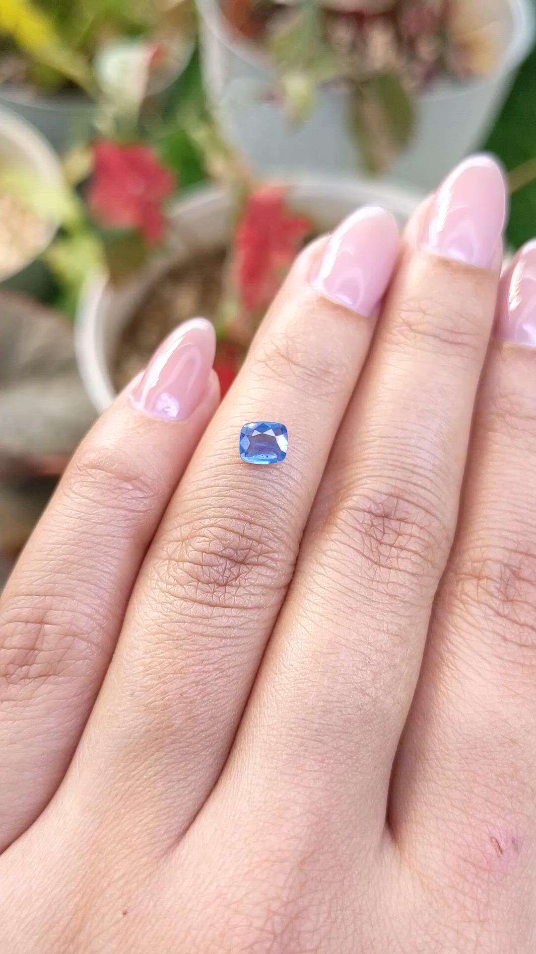 0.63 Ct. Blue Sapphire from Madagascar Size Video