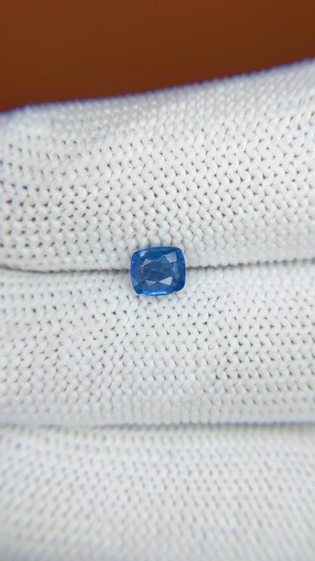 0.63 Ct. Blue Sapphire from Madagascar Size Video