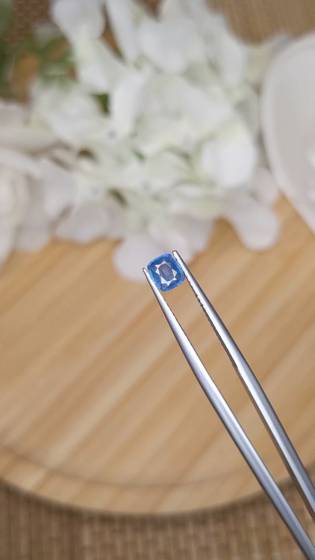 0.63 Ct. Blue Sapphire from Madagascar Size Video